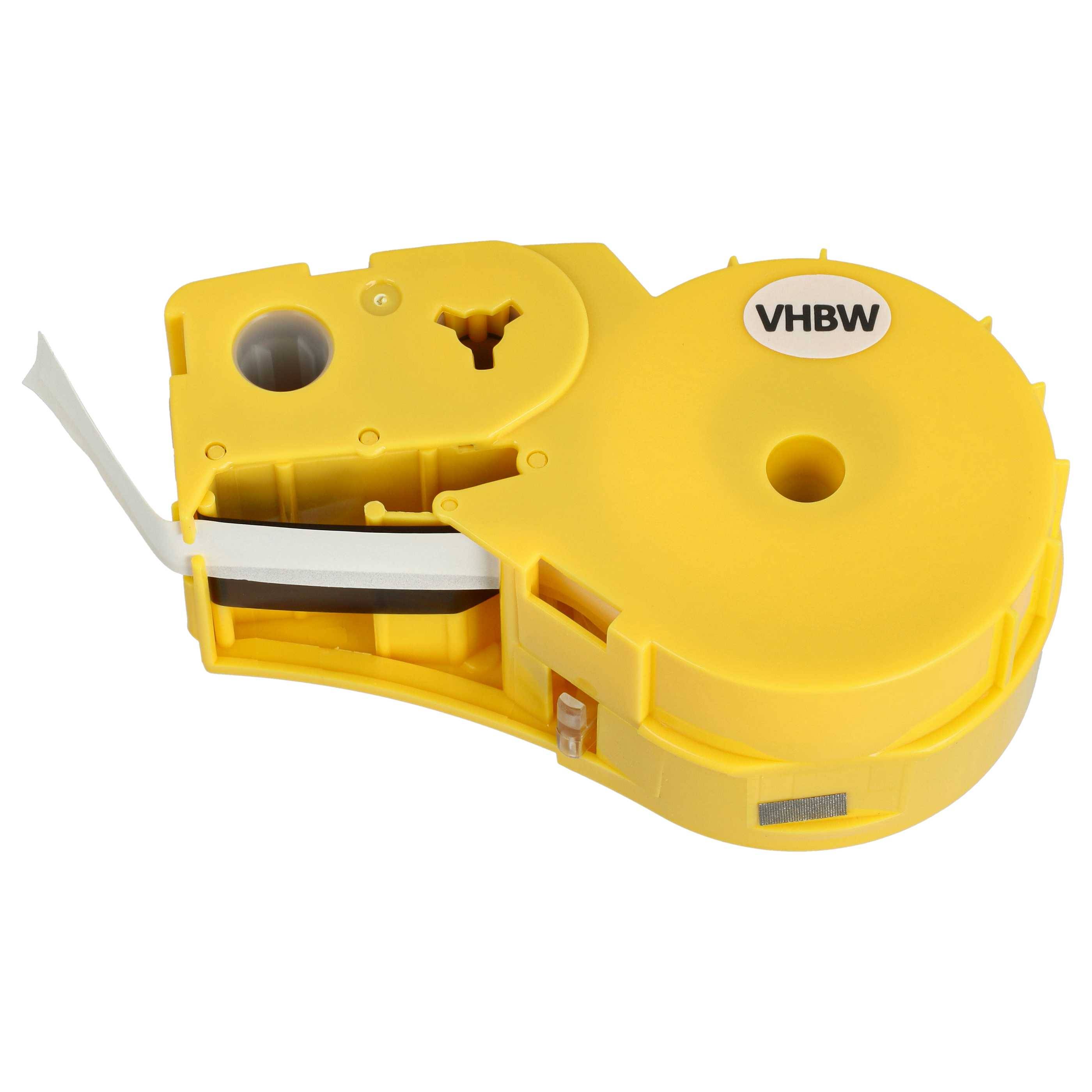vhbw 5x Schriftband-Kassette kompatibel mit Brady BMP21-LAB, BMP21-PLUS, ID PAL, BMP21, LABPAL Etiketten-Drucker 9,35mm Schwarz auf Weiß, Vinyl