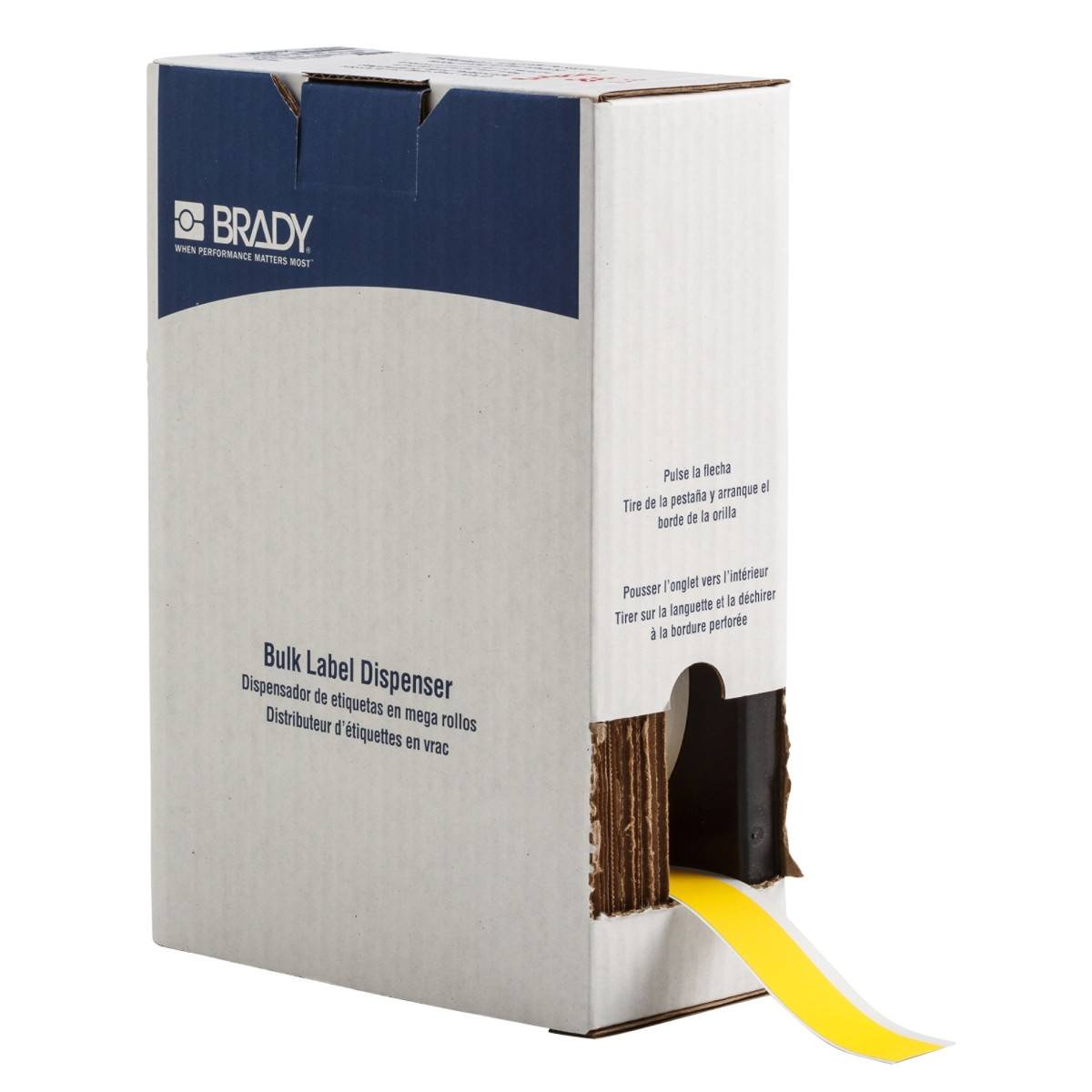 Endlos-Etikett aus Polyester, 25,4 mm x 22,86 m, gelb, Brady BM7C-1000-855-YL