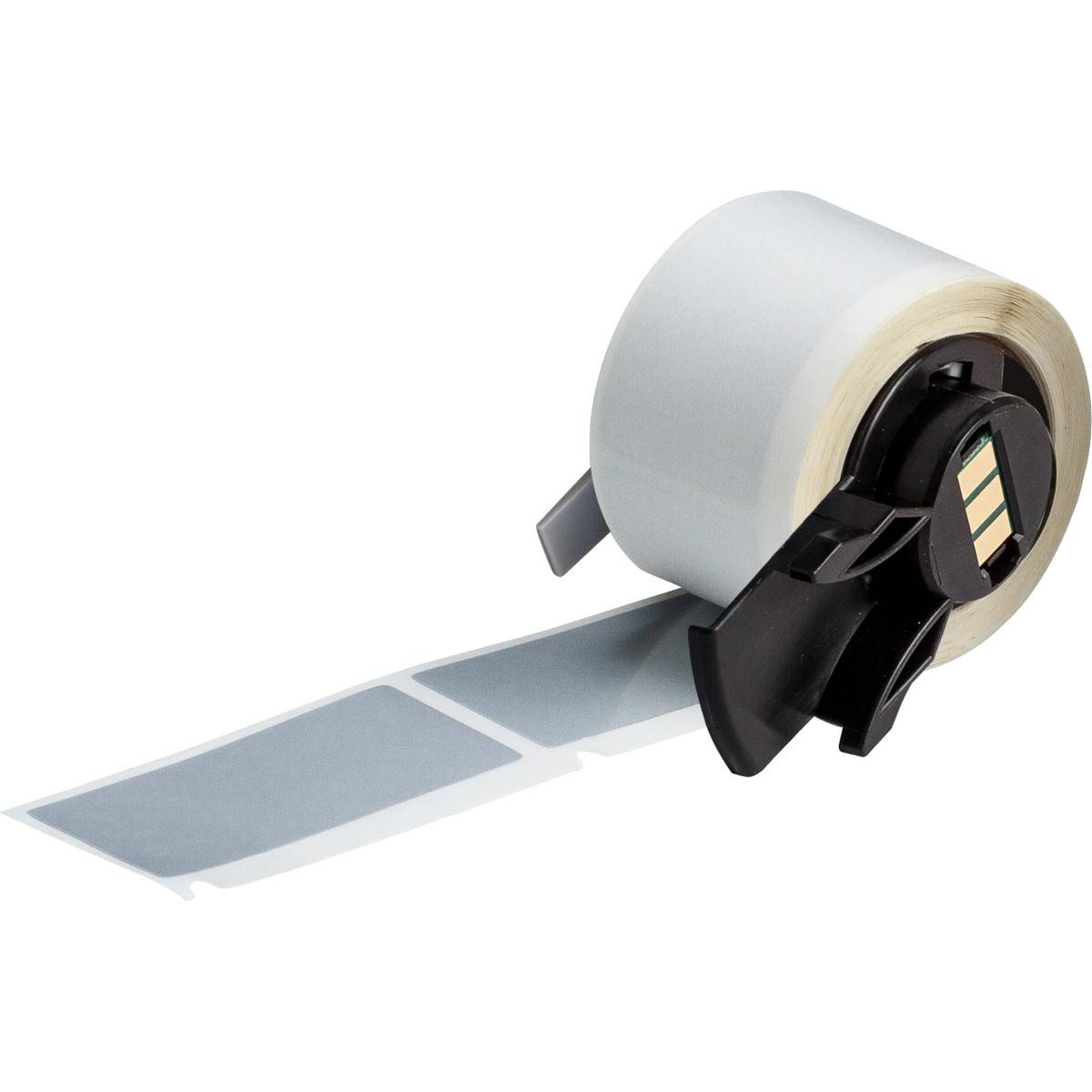 fälschungssichere Etiketten aus Vinyl, 25,4 mm x 50,8 mm, silber, Brady M6-20-362