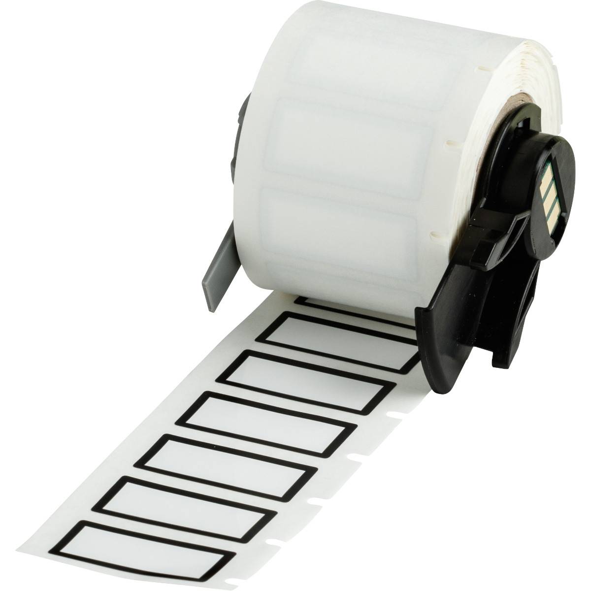 Etiketten aus Polyester, 28,7 mm x 12,7 mm, schwarz/weiß, Brady M6-24-423-BK