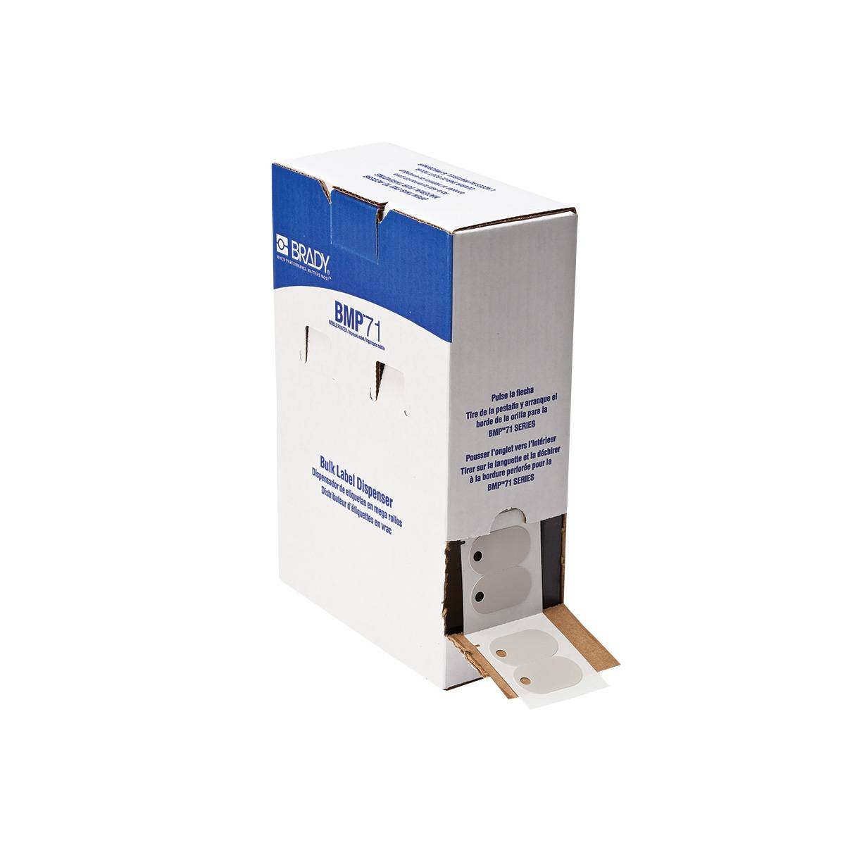 Etiketten aus PE (Polyethylen), 44,45 mm x 25,4 mm, grau, Brady BM7-110-145-GY