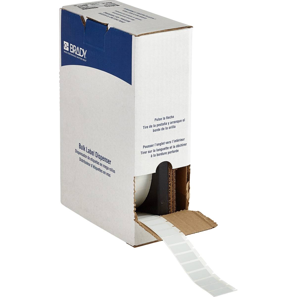 Etiketten aus Polyester, 25,4 mm x 12,7 mm, silber, Brady BM-17-428