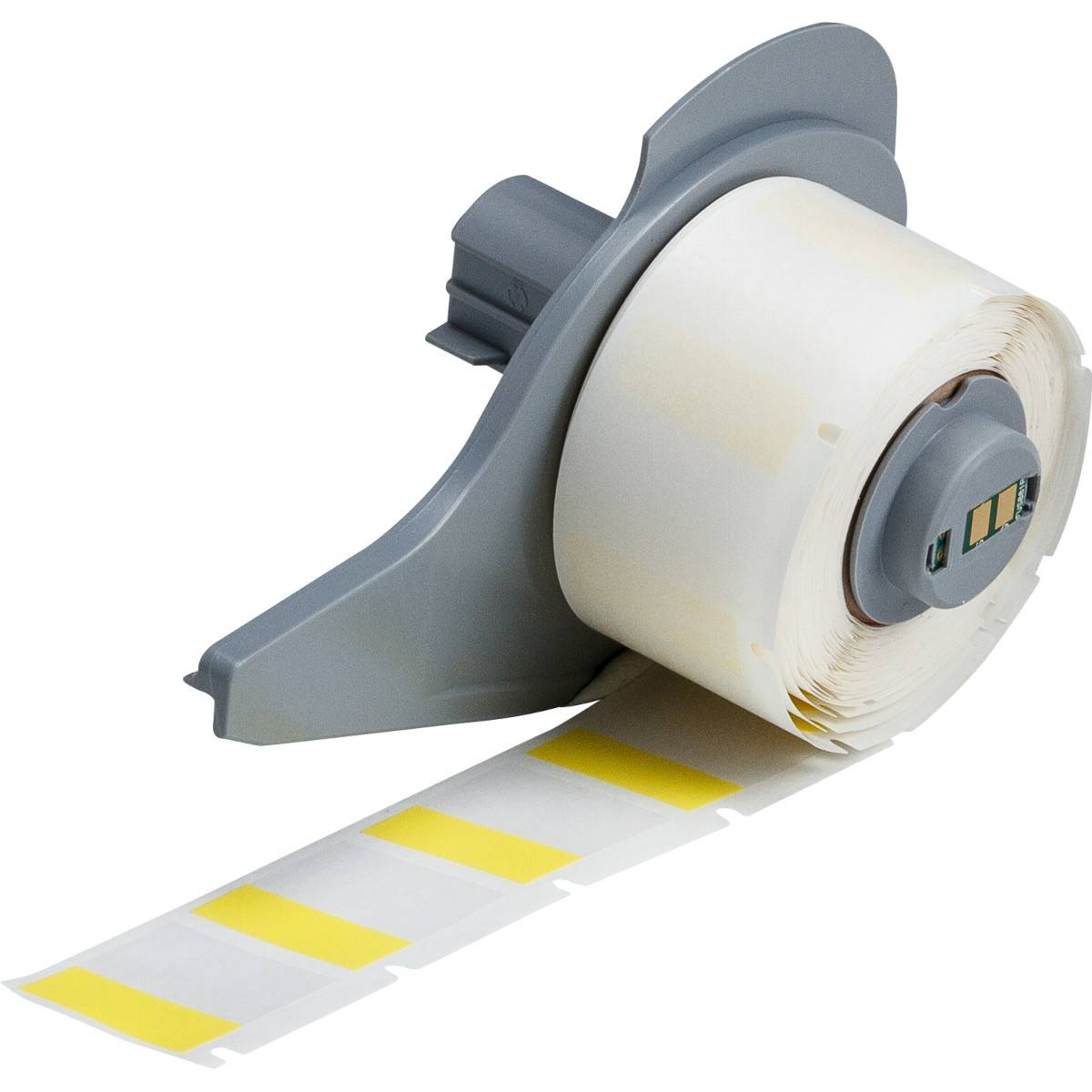 selbstlaminierende Etiketten aus Vinyl, 25,4 mm x 25,4 mm, gelb/transparent, Brady M7-19-427-YL