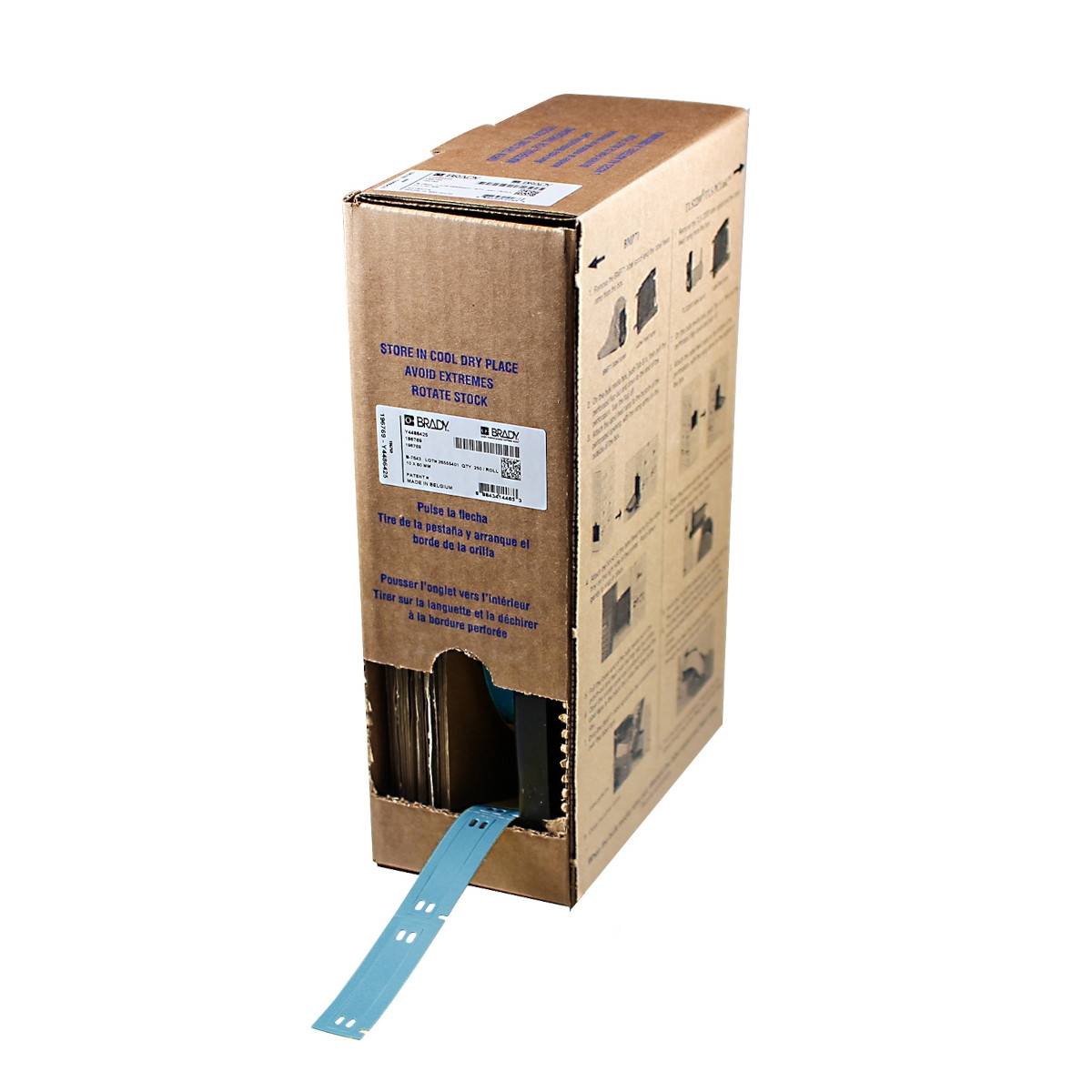 Etiketten aus PE (Polyethylen), 10 mm x 60 mm, blau, Brady BM7-10x60-7643-BL