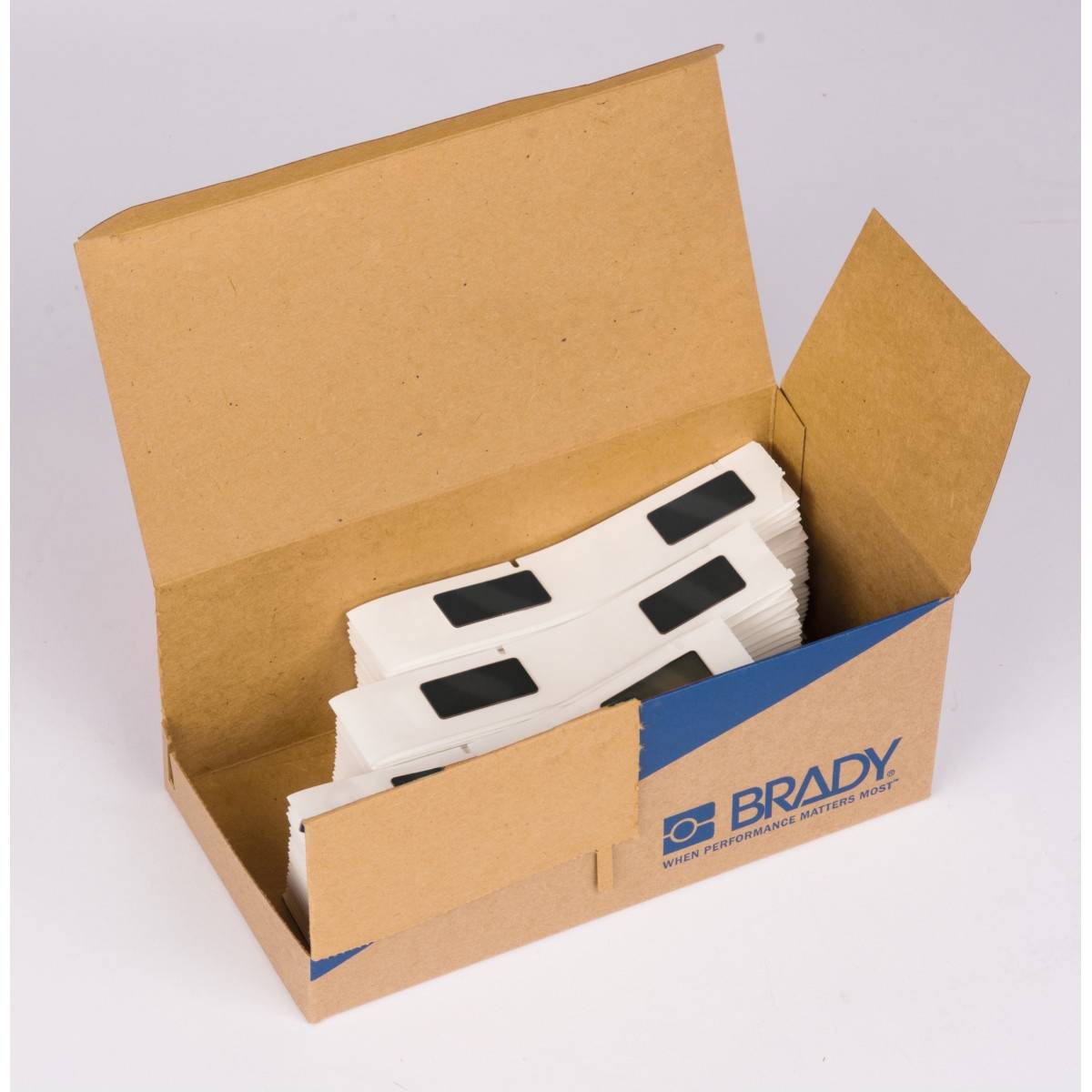 Etiketten aus Polyester aufgeschäumt, 18,00 mm x 35,00 mm, schwarz, Brady M6-07-7593-BK