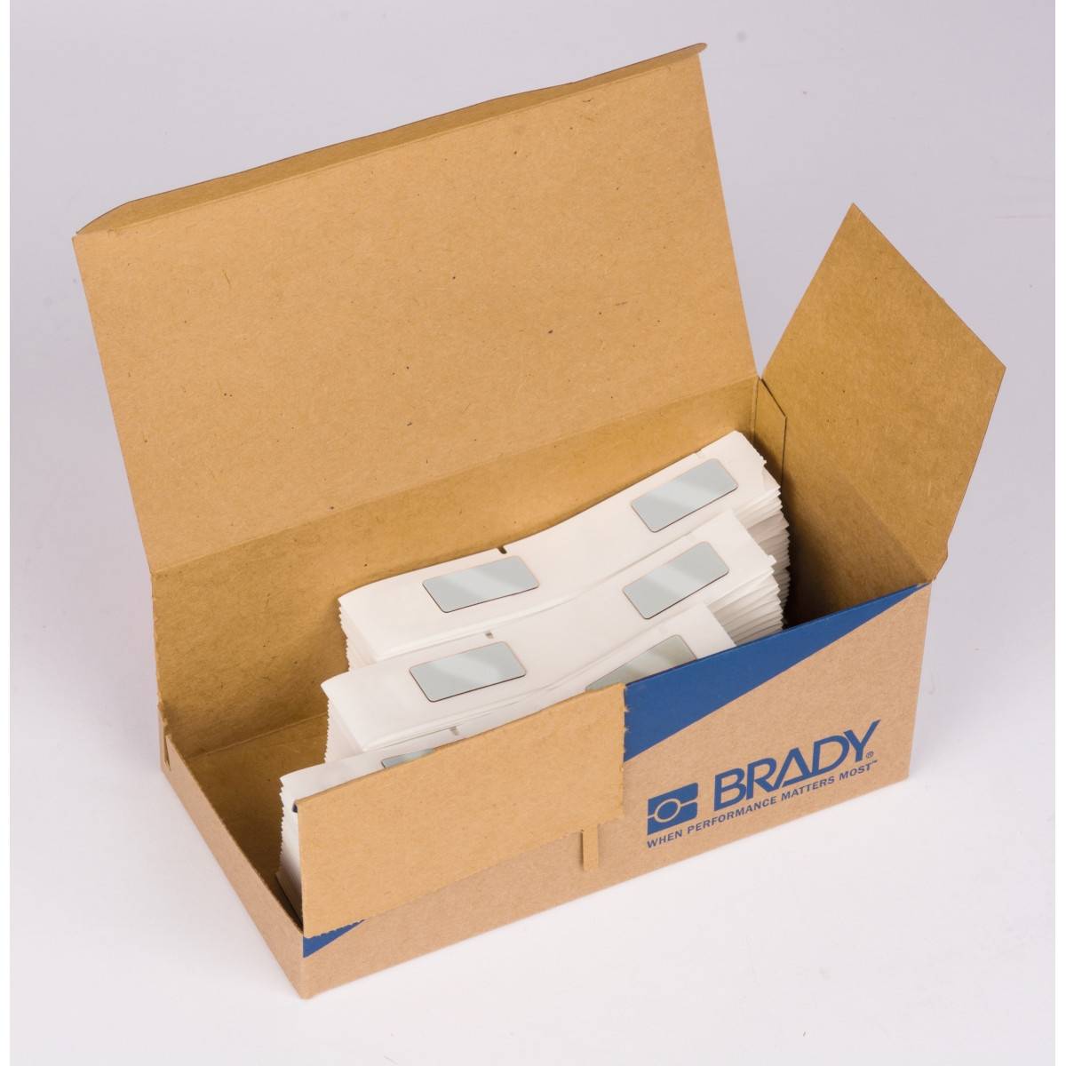 Etiketten aus Polyester aufgeschäumt, 18,00 mm x 35,00 mm, silber, Brady M6-07-7593-SL