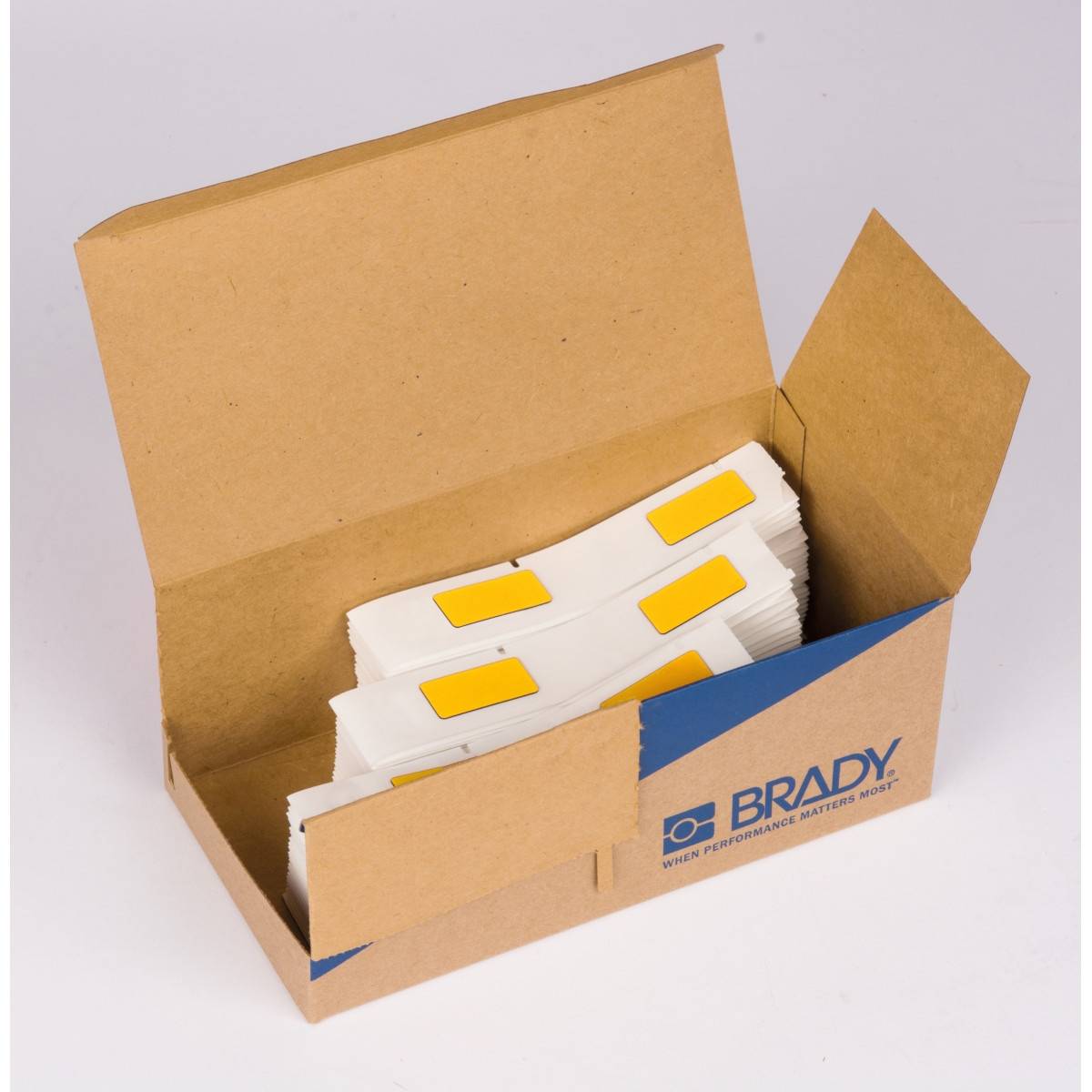 Etiketten aus Polyester aufgeschäumt, 18,00 mm x 35,00 mm, gelb, Brady M6-07-7593-YL