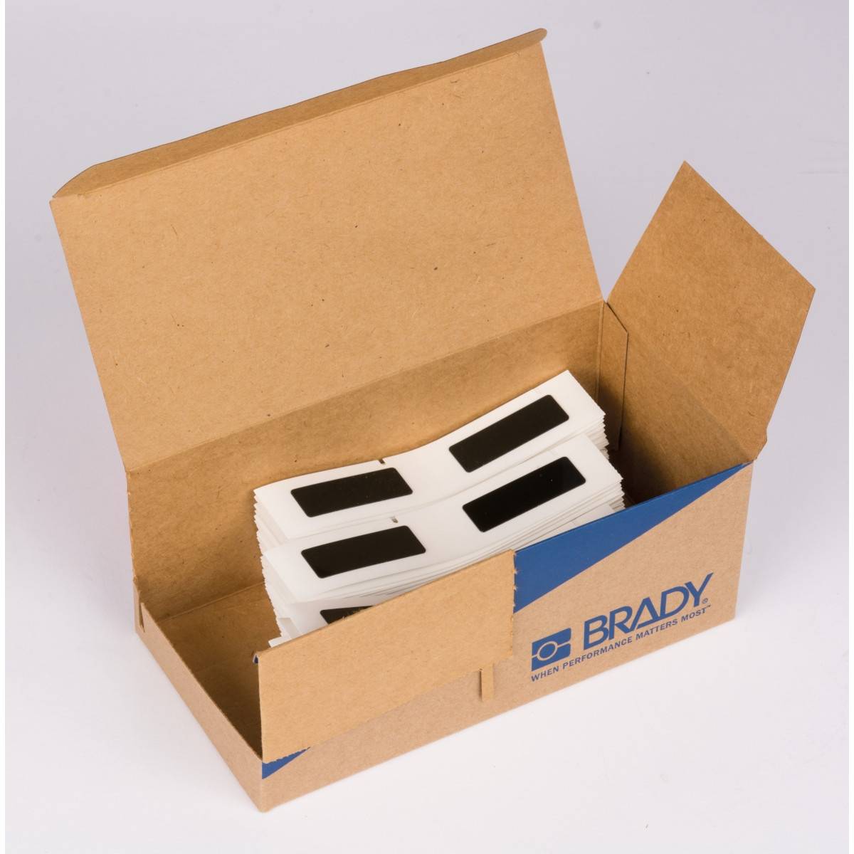 Etiketten aus Polyester aufgeschäumt, 19,00 mm x 48,00 mm, schwarz, Brady M6-08-7593-BK