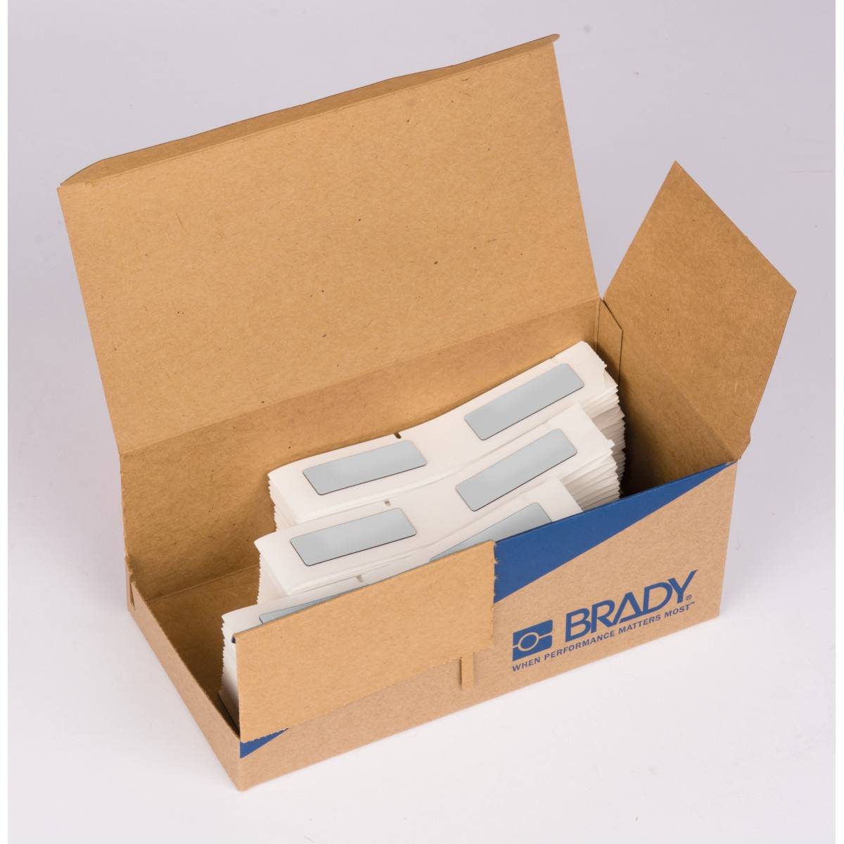 Etiketten aus Polyester aufgeschäumt, 19,00 mm x 48,00 mm, silber, Brady M6-08-7593-SL