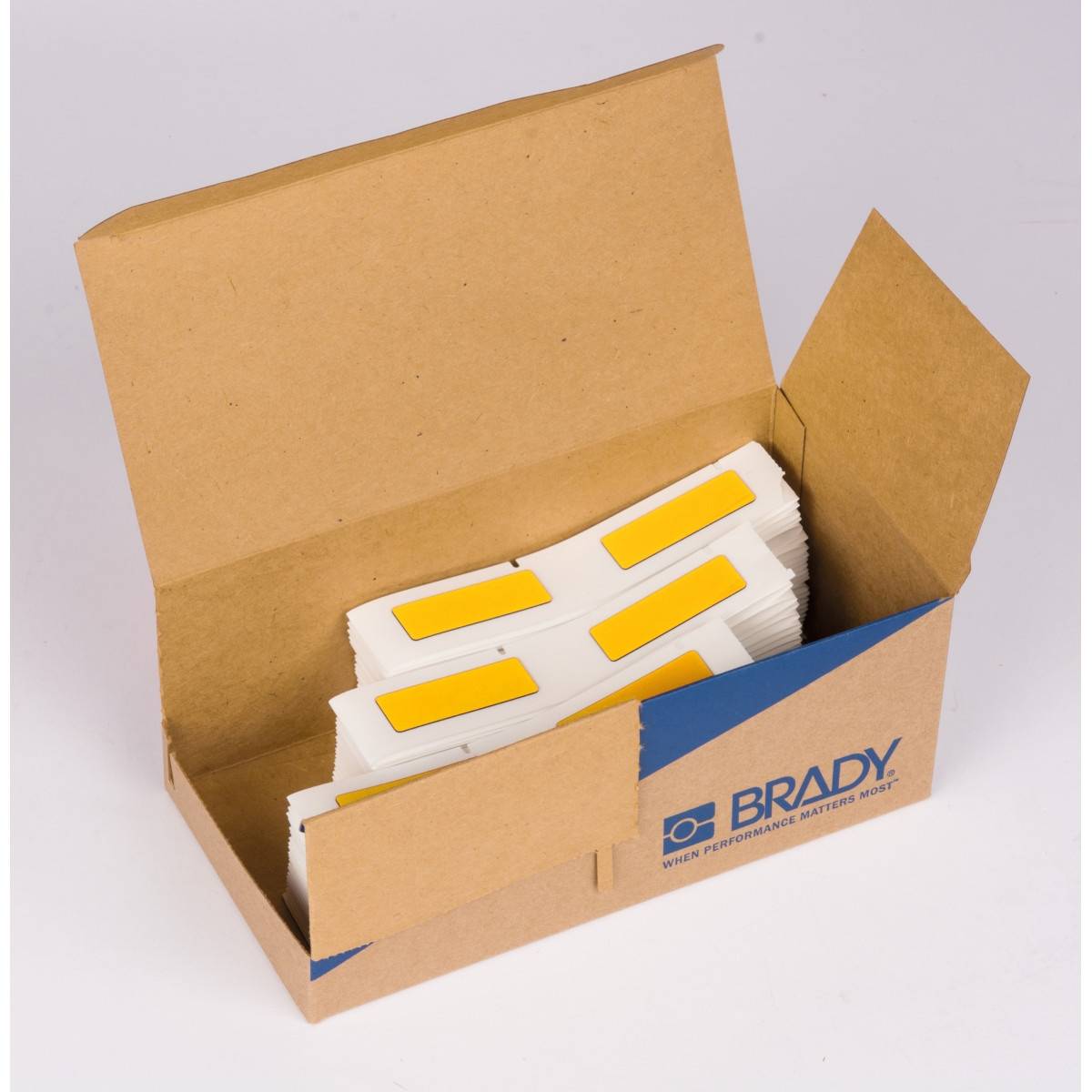 Etiketten aus Polyester aufgeschäumt, 19,00 mm x 48,00 mm, gelb, Brady M6-08-7593-YL