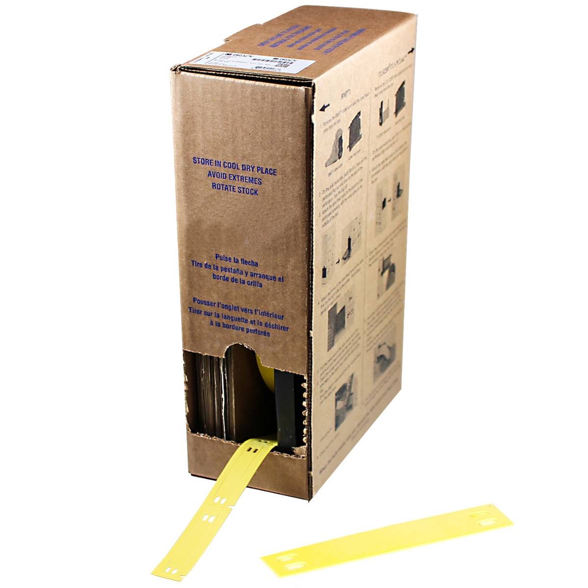 Etiketten aus Polyolefin, 10,0 mm x 60,0 mm, gelb, Brady BM-10x60-348-YL