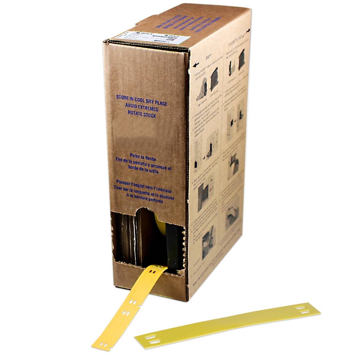 Etiketten aus Polyolefin, 10,0 mm x 75,0 mm, gelb, Brady BM-10x75-348-YL