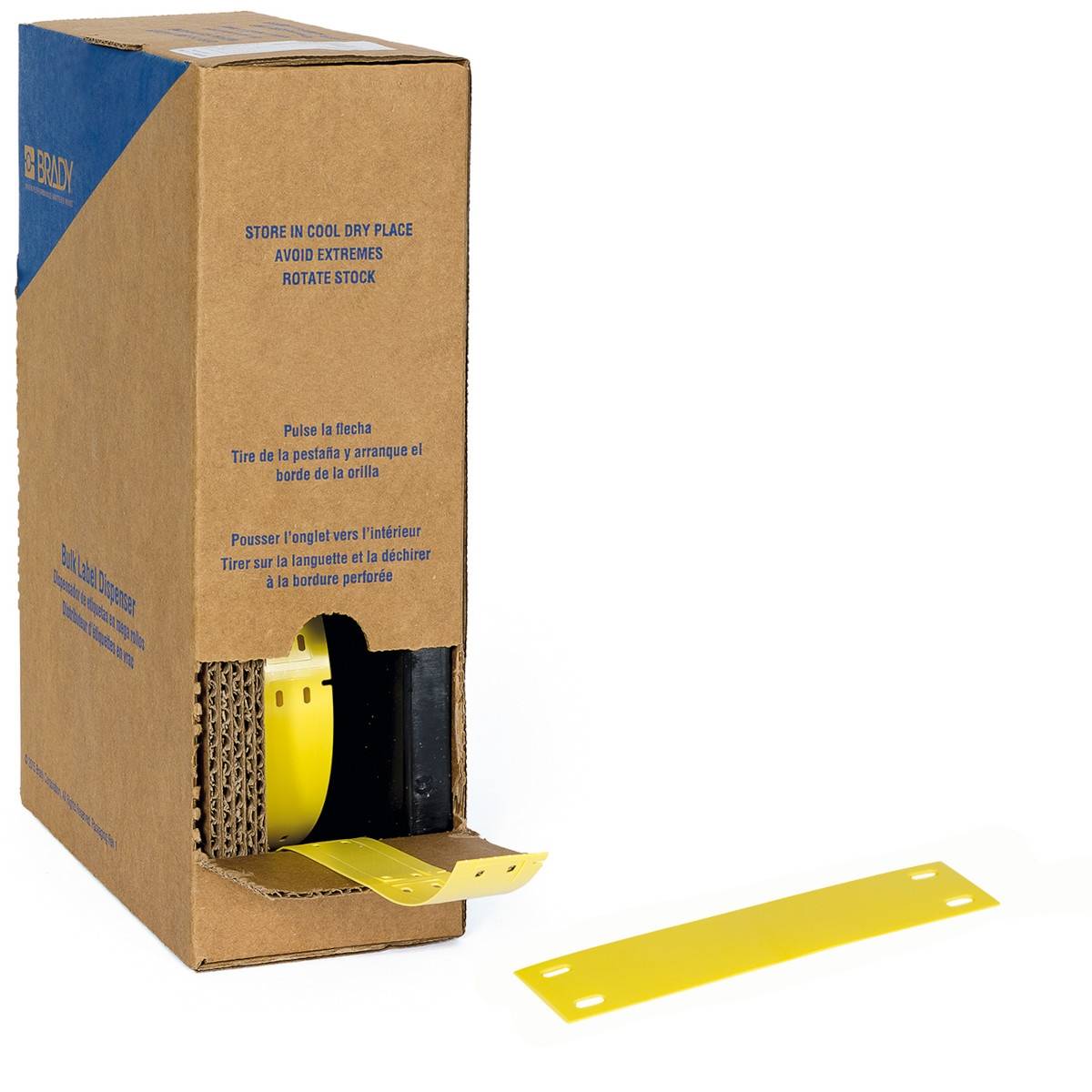 Etiketten aus Polyolefin, 15,0 mm x 75,0 mm, gelb, Brady BM-15x75-348-YL