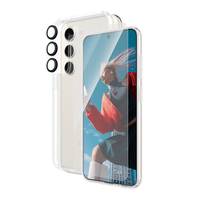 PanzerGlass - 3-in-1 Schutzpacket - hintere Abdeckung für Mobiltelefon - ultraweite Passform mit EasyAligner - D3O Bio,