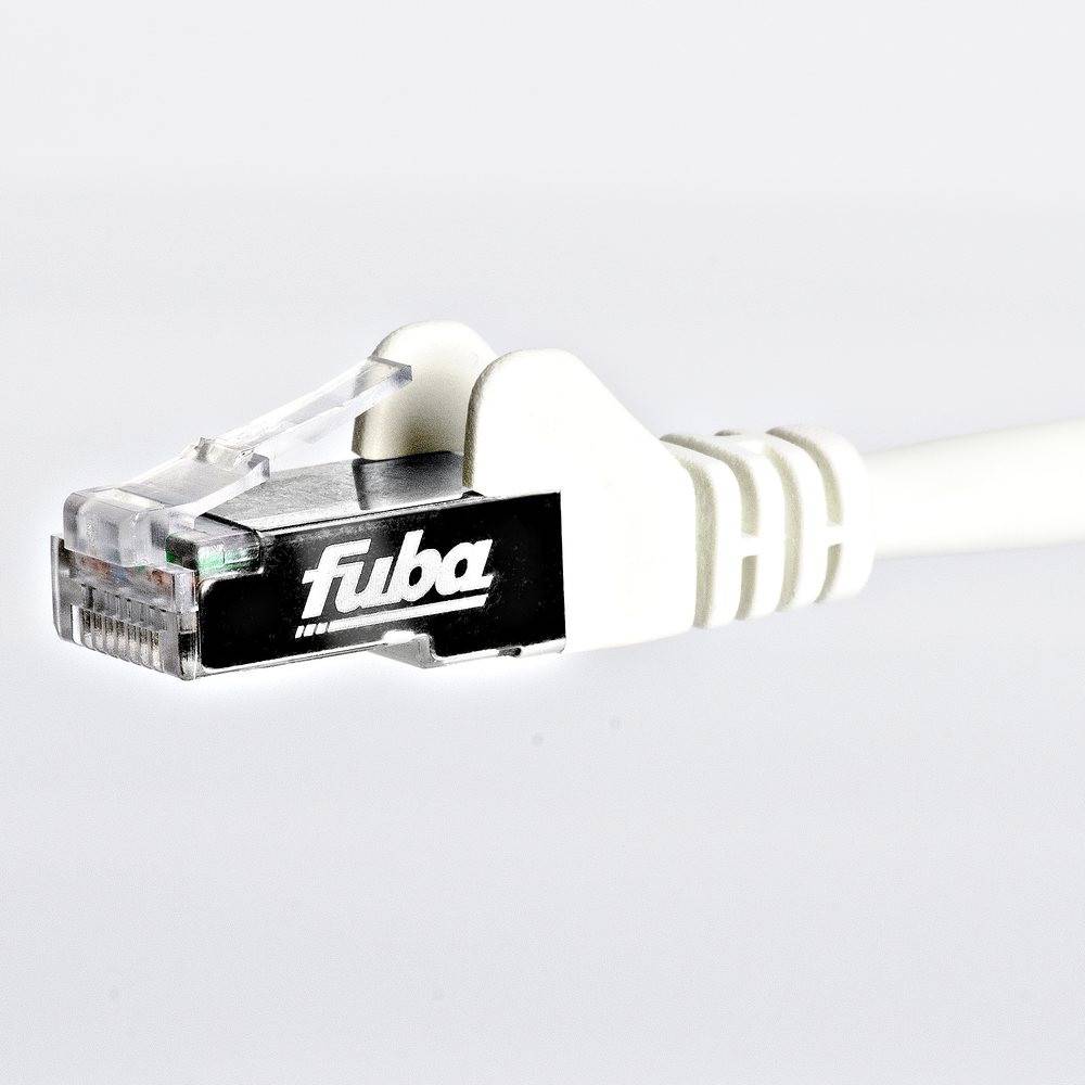 Fuba 5m CAT6a Netzwerkkabel weiß - Patchkabel Ethernetkabel S/FTP PIMF Schirmung - CAT-6 RJ45 Gigabit LAN 10 Gbit/s (DSL Switch Router Patchpanel