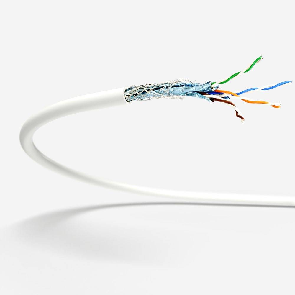 Fuba 3m CAT6a Netzwerkkabel weiß - Patchkabel Ethernetkabel S/FTP PIMF Schirmung - CAT-6 RJ45 Gigabit LAN 10 Gbit/s (DSL Switch Router Patchpanel