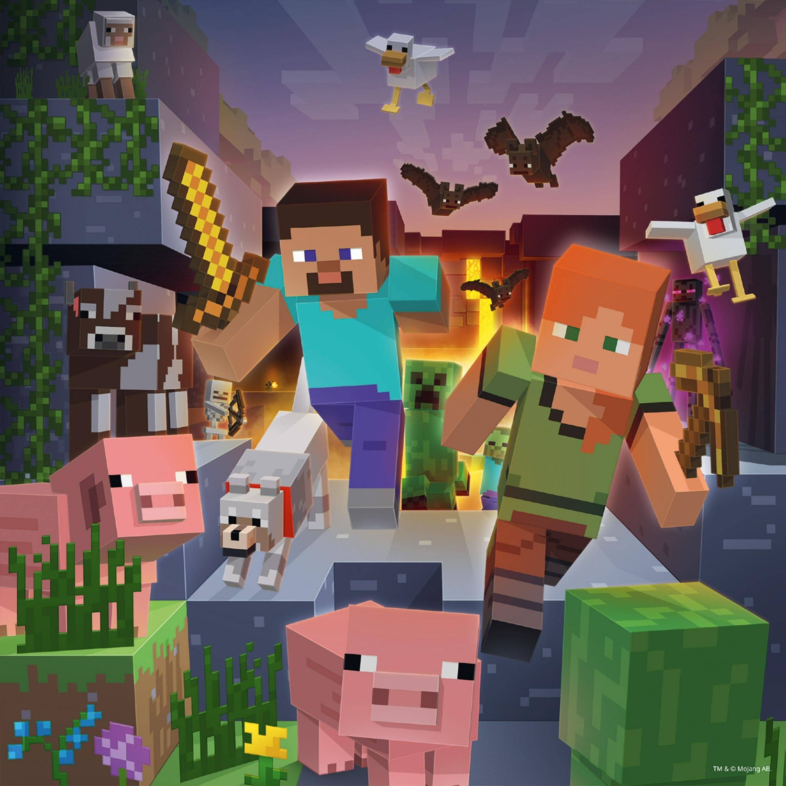 Minecraft Puzzle 3x49Stück