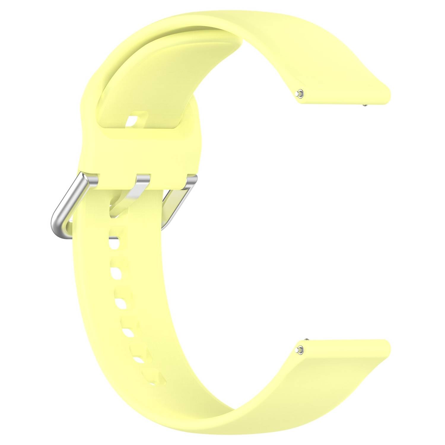 Für Xiaomi Watch 2 hochwertiges Silikon Solid Color Armband Metallschnalle Watch Ersatz Arm Band Größe L Gelb