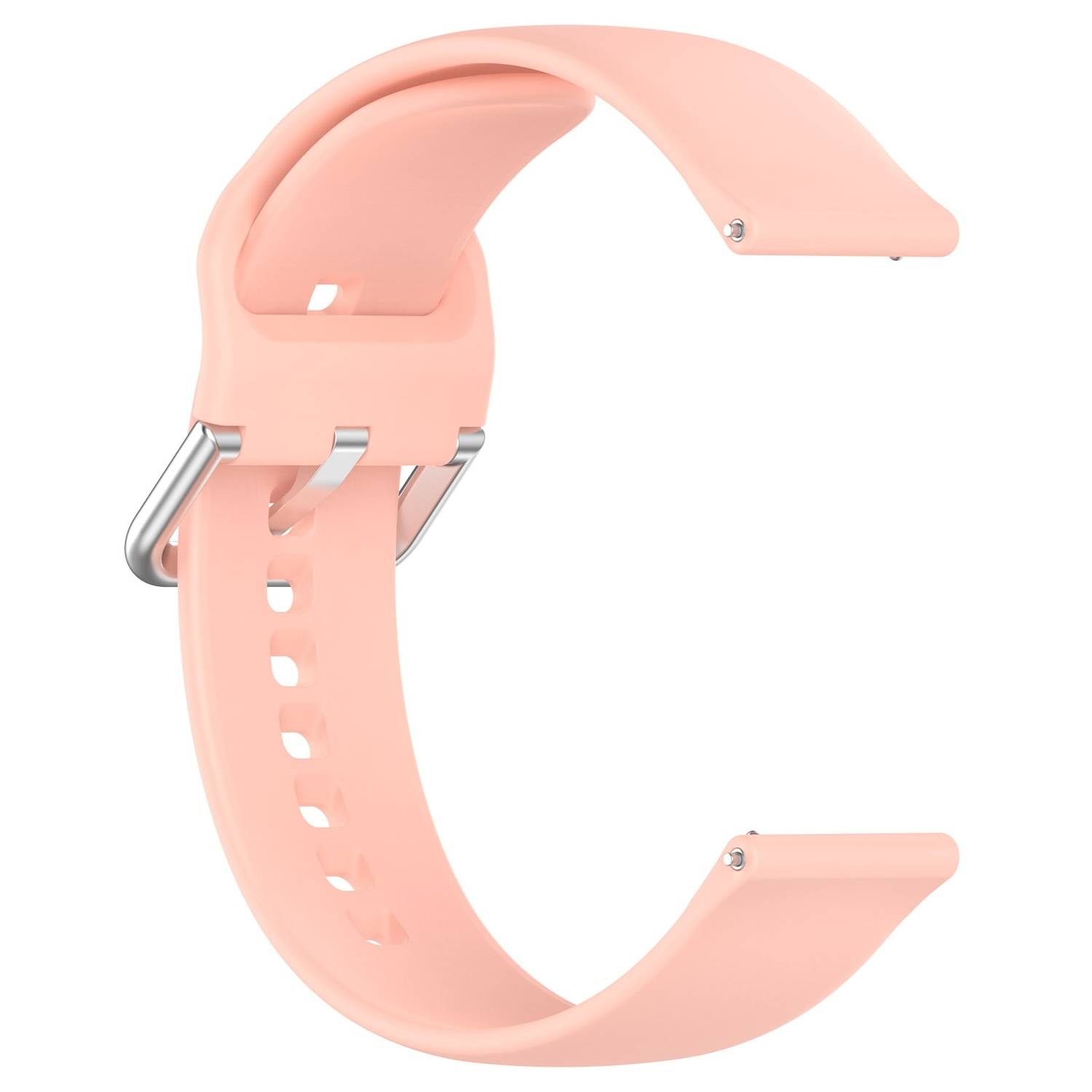 Für Xiaomi Watch 2 hochwertiges Silikon Solid Color Armband Metallschnalle Watch Ersatz Arm Band Größe L Rosa