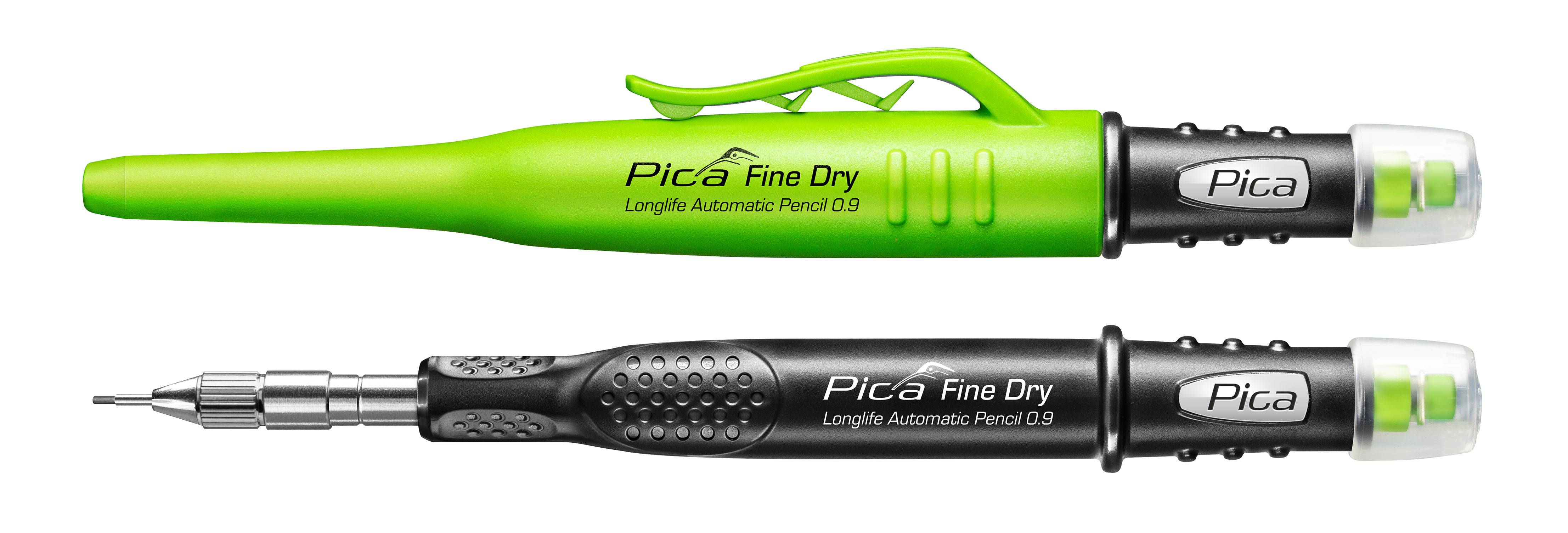 Pica FINE Dry Longlife Automatic Pencil Tieflochmarker + 24 x Ersatzminen Graphit HB