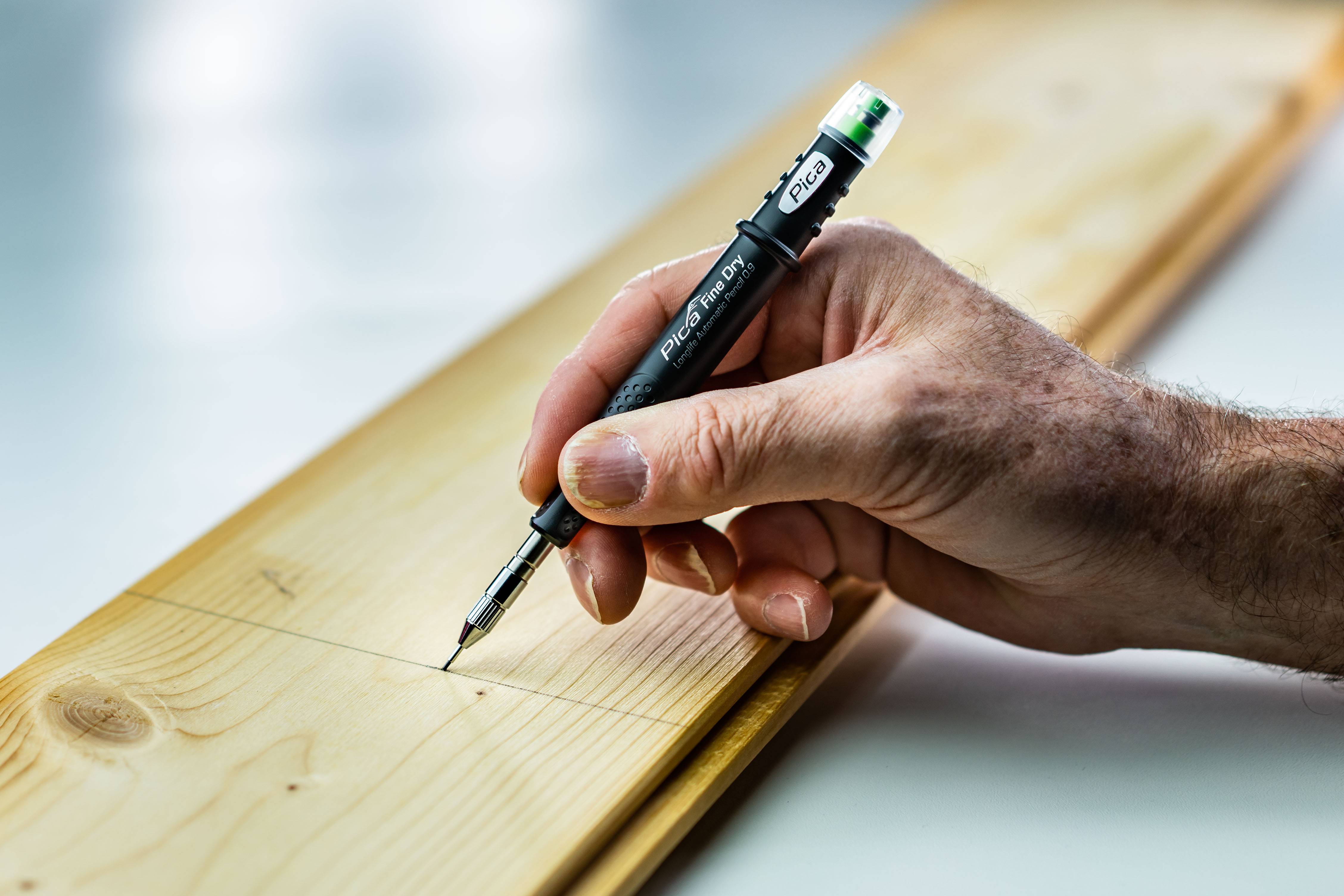 Pica FINE Dry Longlife Automatic Pencil Tieflochmarker + 24 x Ersatzminen Graphit HB