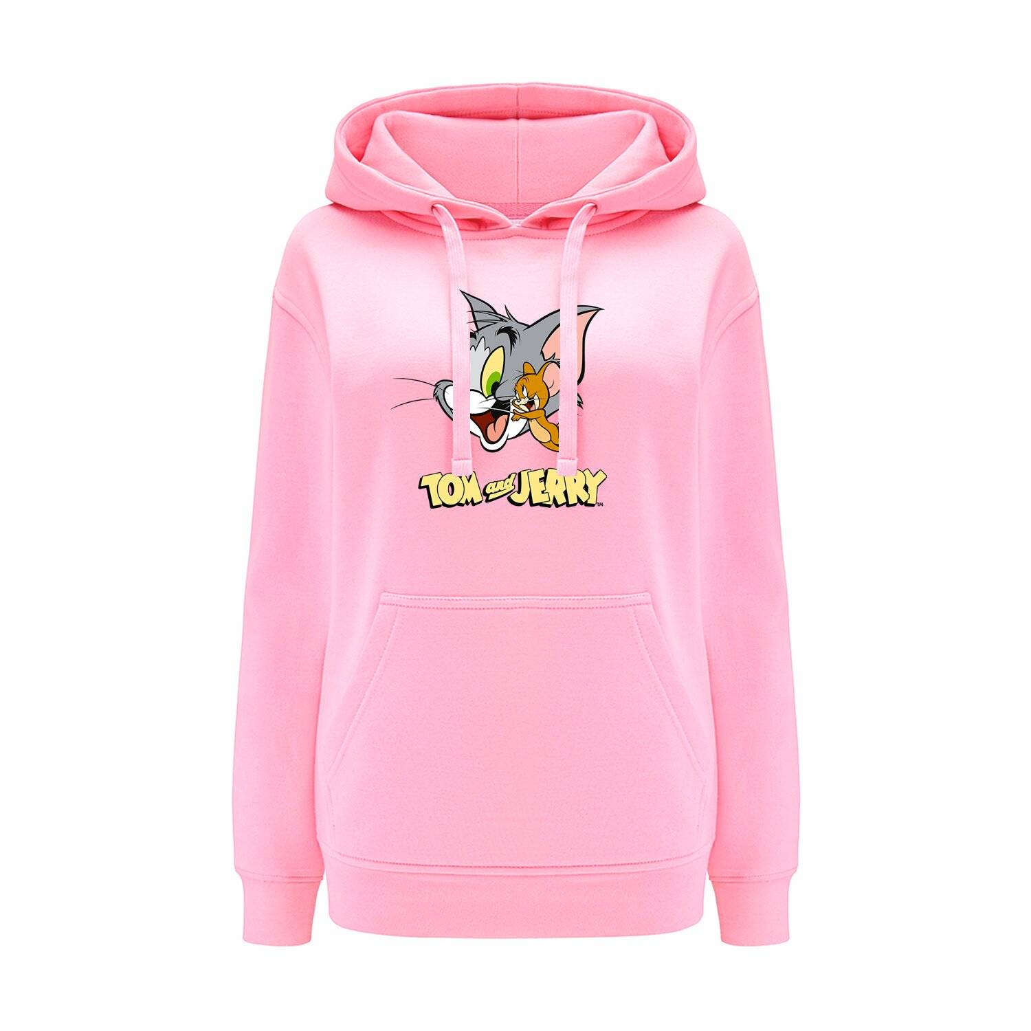 Damen Kapuzenpullover Hoodie Tom i Jerry 017 Tom & Jerry Pink L