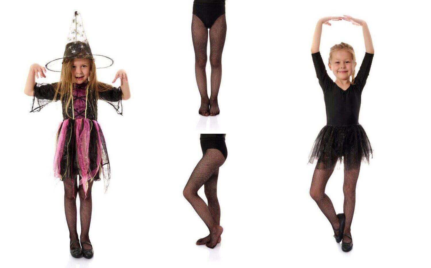 Aurellie Strümpfe für Mädchen Netzstrumpfhose 20 Den Tights Schwarz 128/134