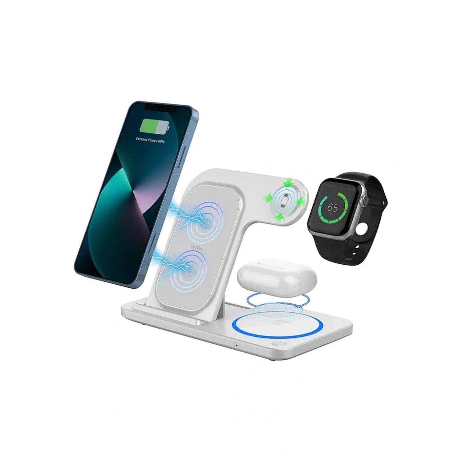 WiWU - Faltbares kabelloses Ladegerät - 15W - 5 W/7.5 W/10 W/15 W Wi-W020