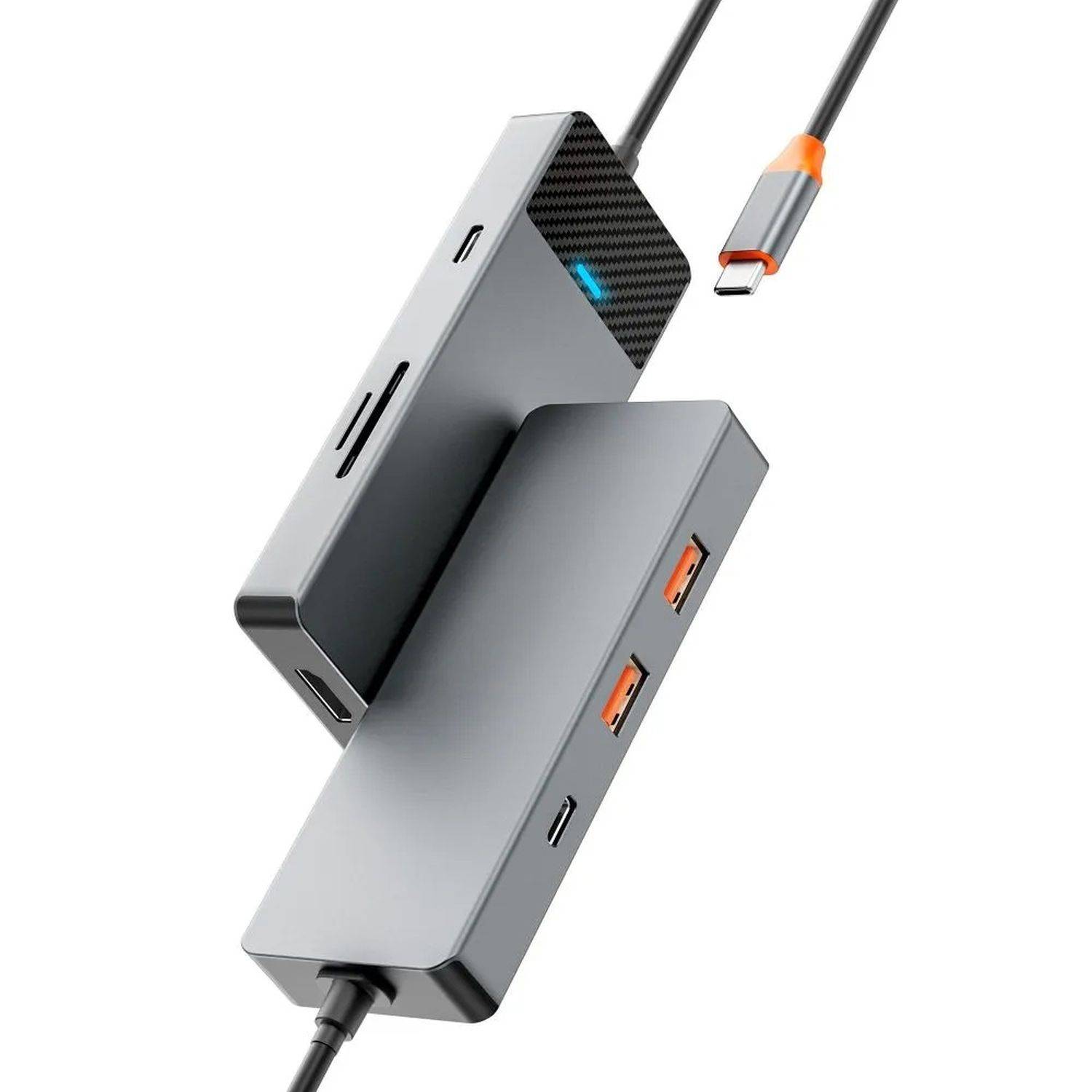 WiWU - HUB 7/9/12 in 1 USB-C HUB - Adapter Aluminiumgehäuse Multifunktionsadapter 7in1