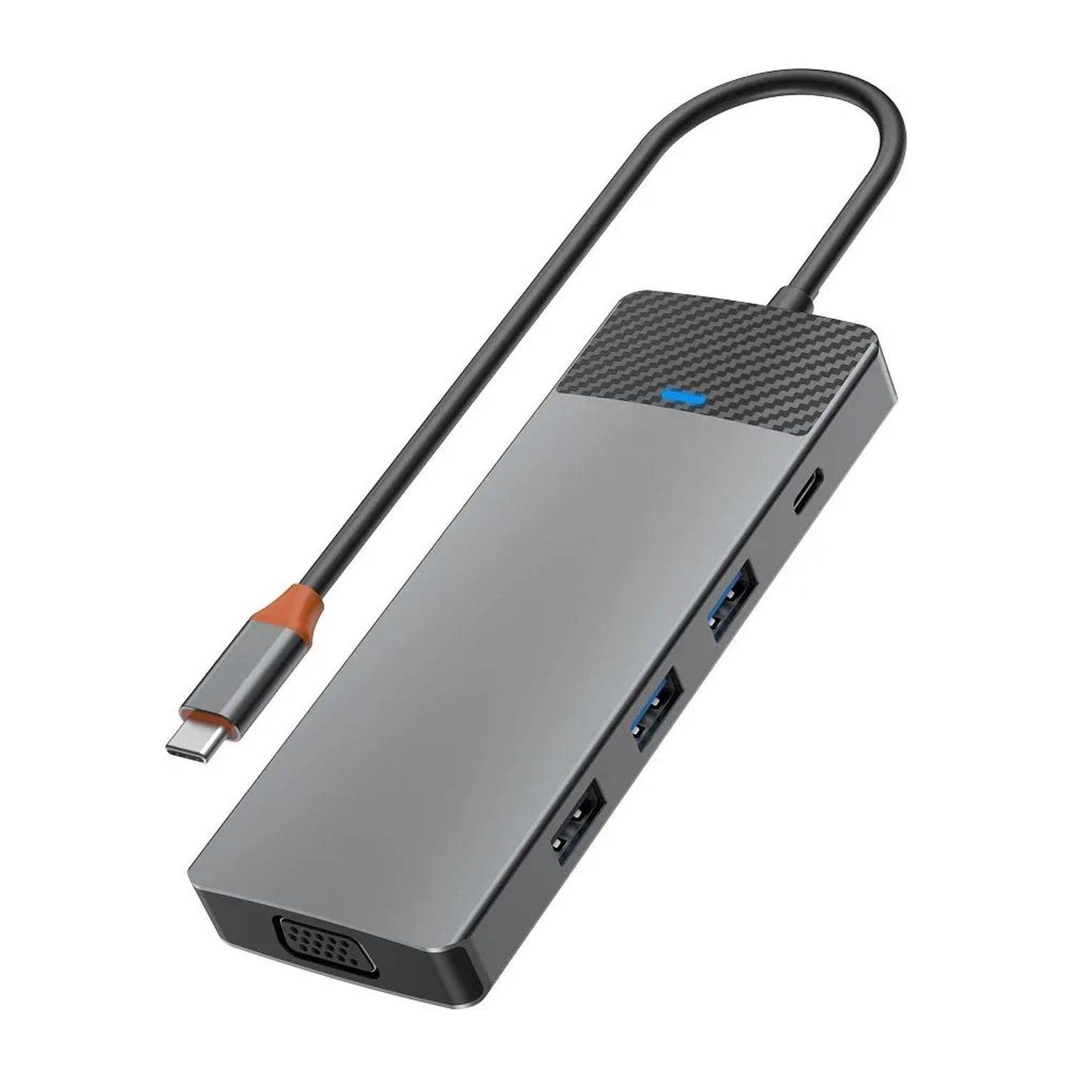 WiWU - HUB 7/9/12 in 1 USB-C HUB - Adapter Aluminiumgehäuse Multifunktionsadapter 9in1