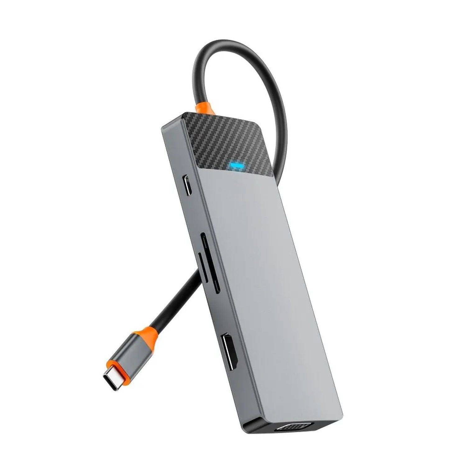 WiWU - HUB 7/9/12 in 1 USB-C HUB - Adapter Aluminiumgehäuse Multifunktionsadapter 9in1