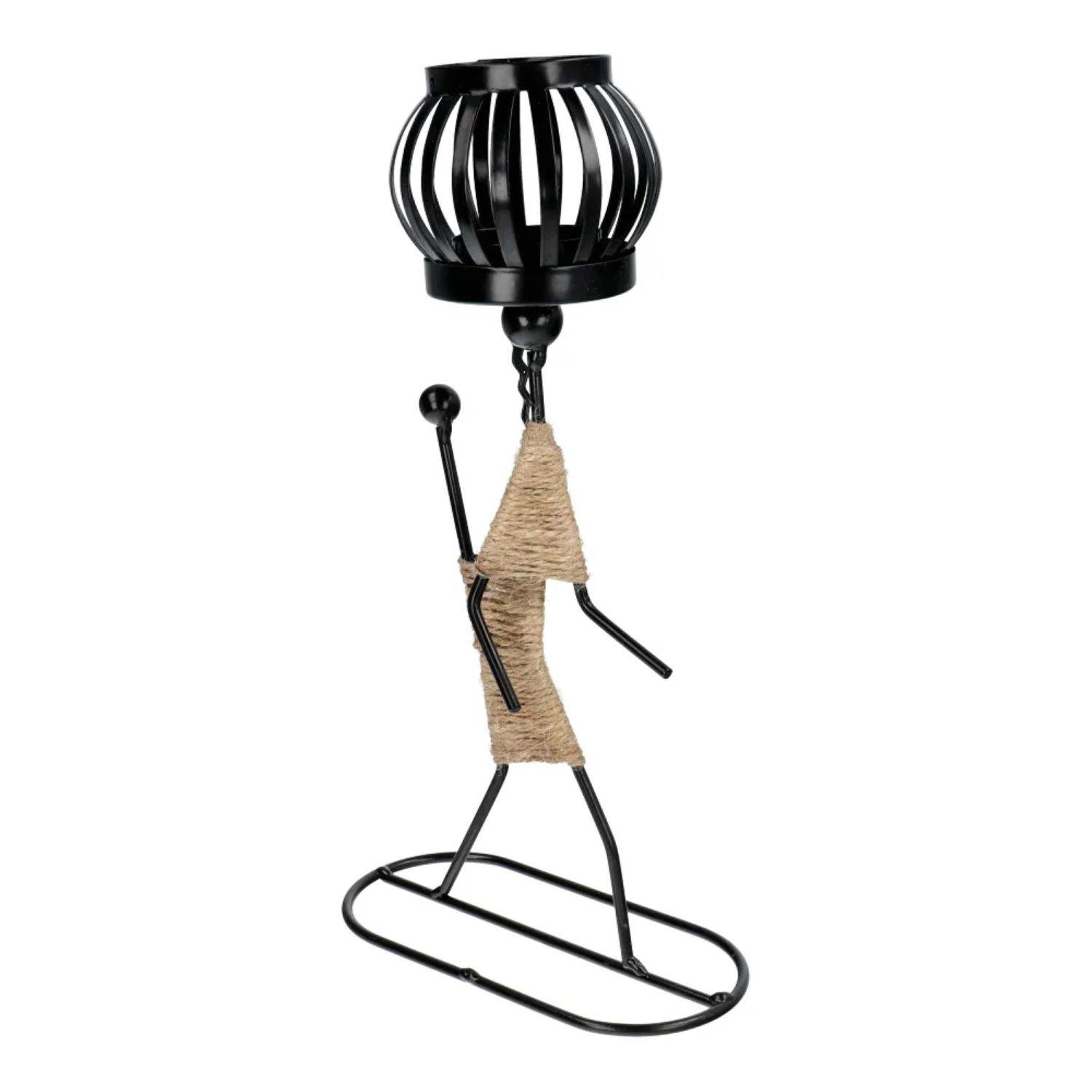 Dekorativer kleiner Kerzenständer aus Metall ART DECO Afrika Modell E