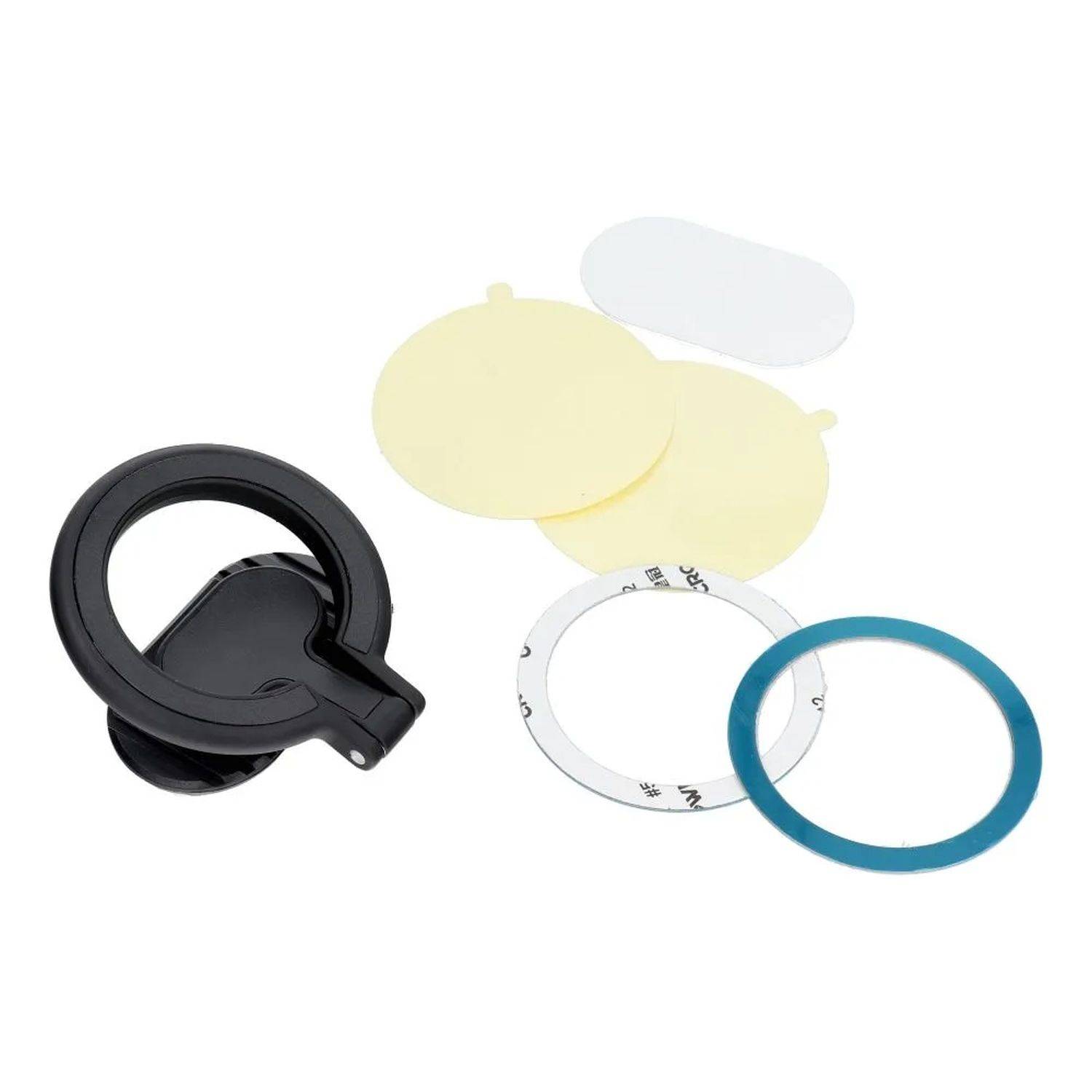 Autohalterung magnetisch für Schreibtisch / Mittelkonsole - Ring-Handyhalterung Schwarz
