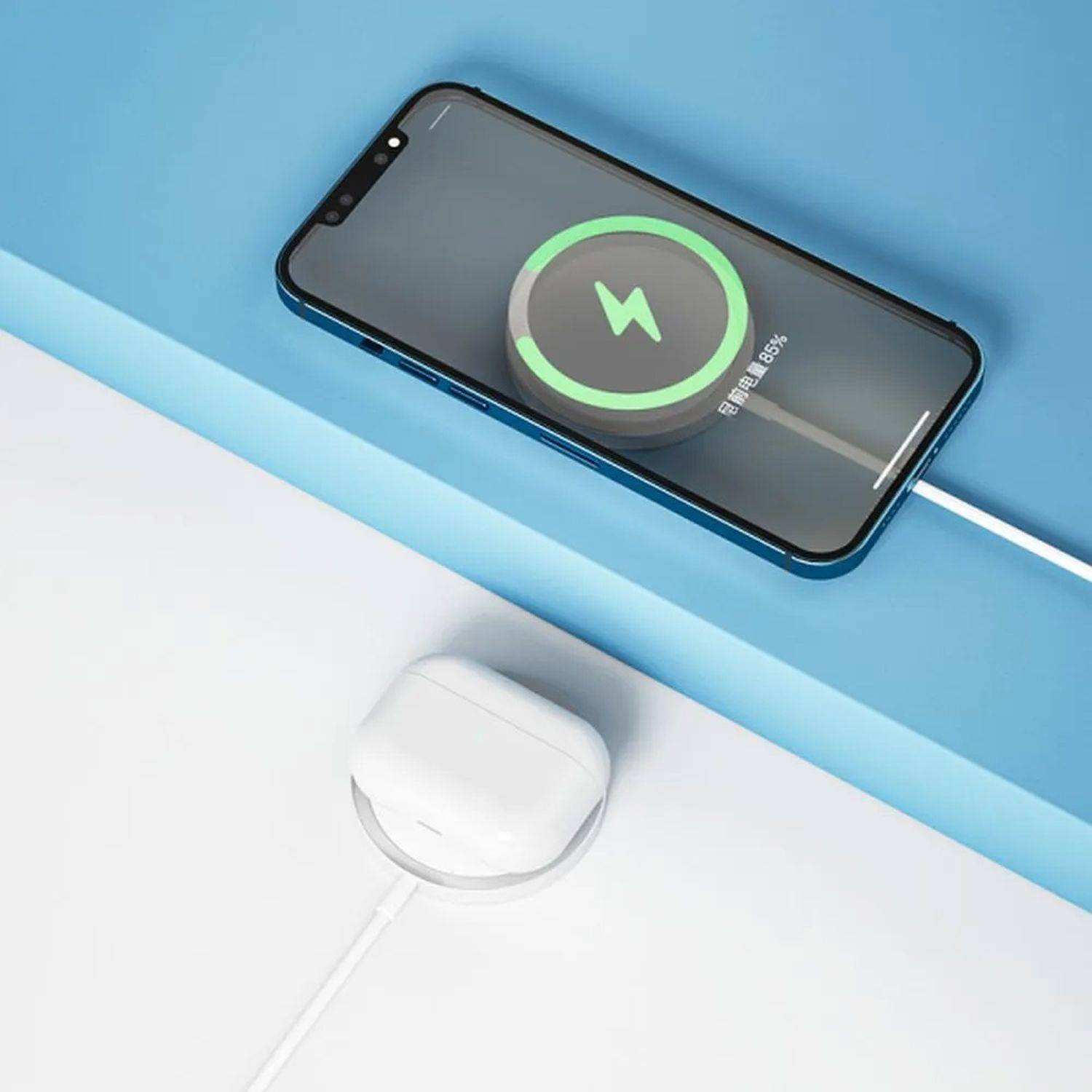 WiWU - Kabelloses Ladegerät - Magnetisches Ladefeld - induktives Laden von Geräten Kopfhörer/ SmartPhone