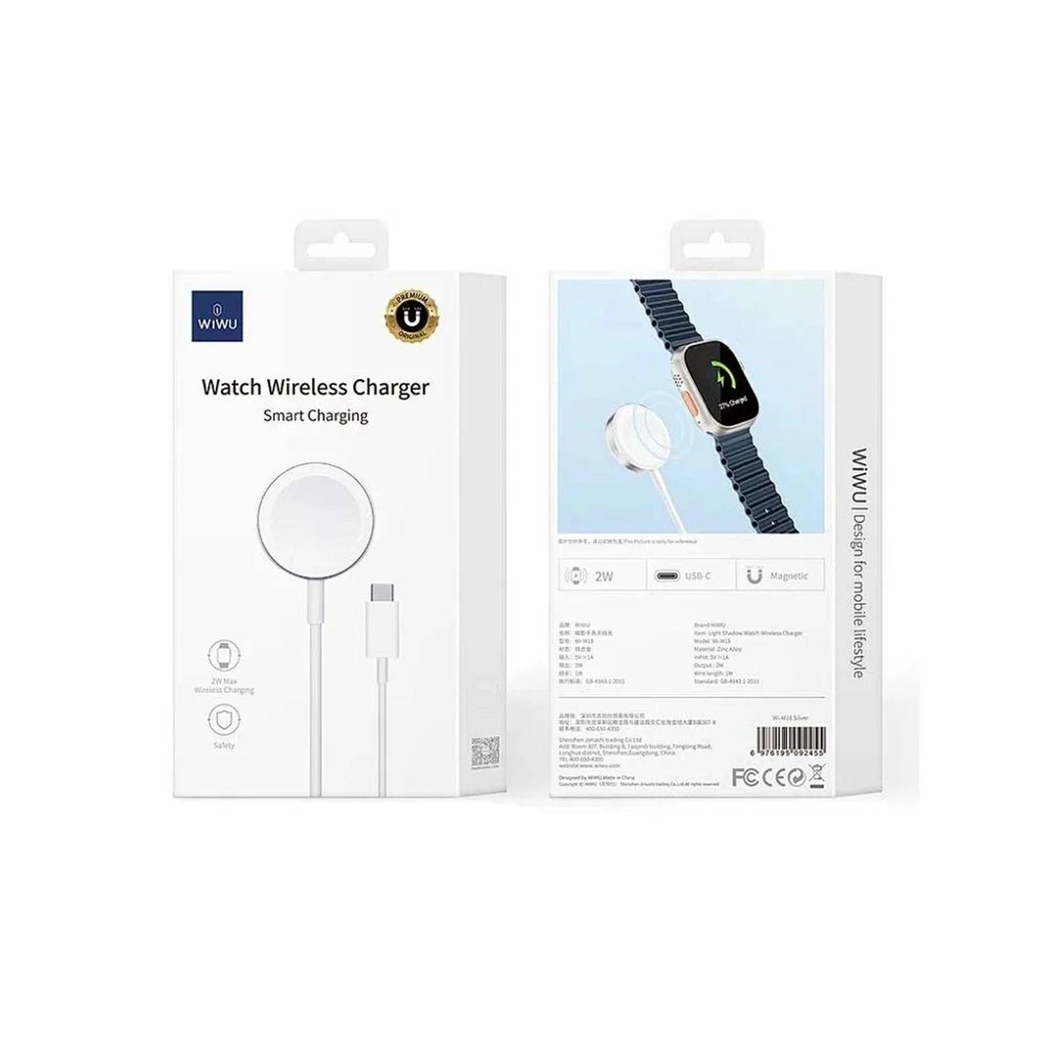 WiWU - Kabelloses Ladegerät - Magnetisches Ladefeld - induktives Laden von Geräten SmartWatch