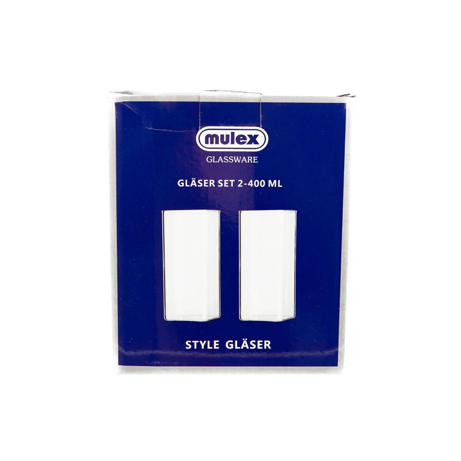 Mulex Glas 2-Teilig Quadratische Glas Japanische Getränkebecher Borosilikatglas Cocktail, Hitzebeständig 400 ml