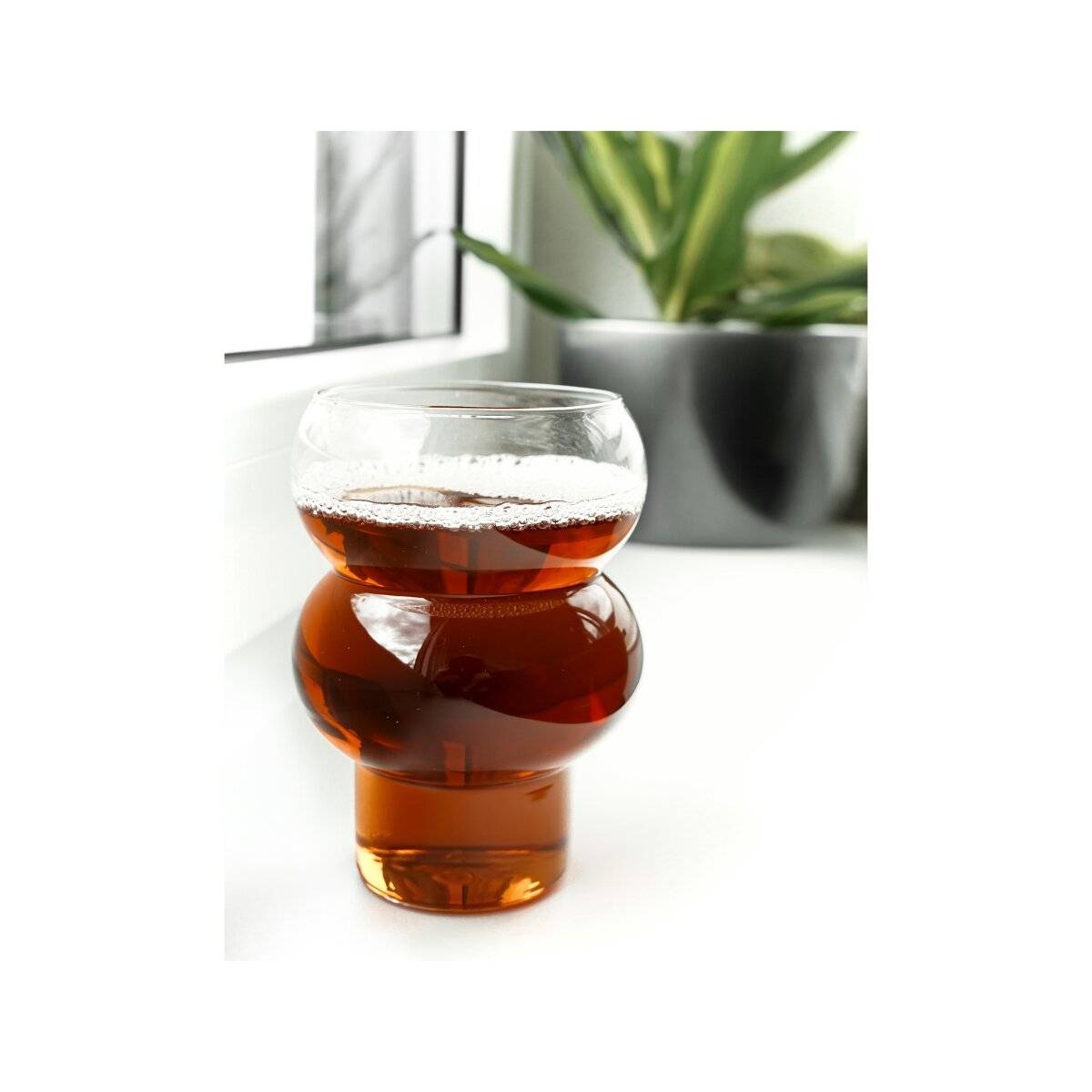 Mulex Glas 2-Teilig Two Bubble Cocktail- 500ml - Heißgetränke Kaffeeglas, Borosilikatglas, Hitzebeständig Trinkglas