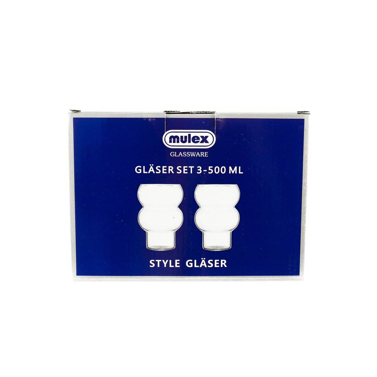 Mulex Glas 2-Teilig Two Bubble Cocktail- 500ml - Heißgetränke Kaffeeglas, Borosilikatglas, Hitzebeständig Trinkglas