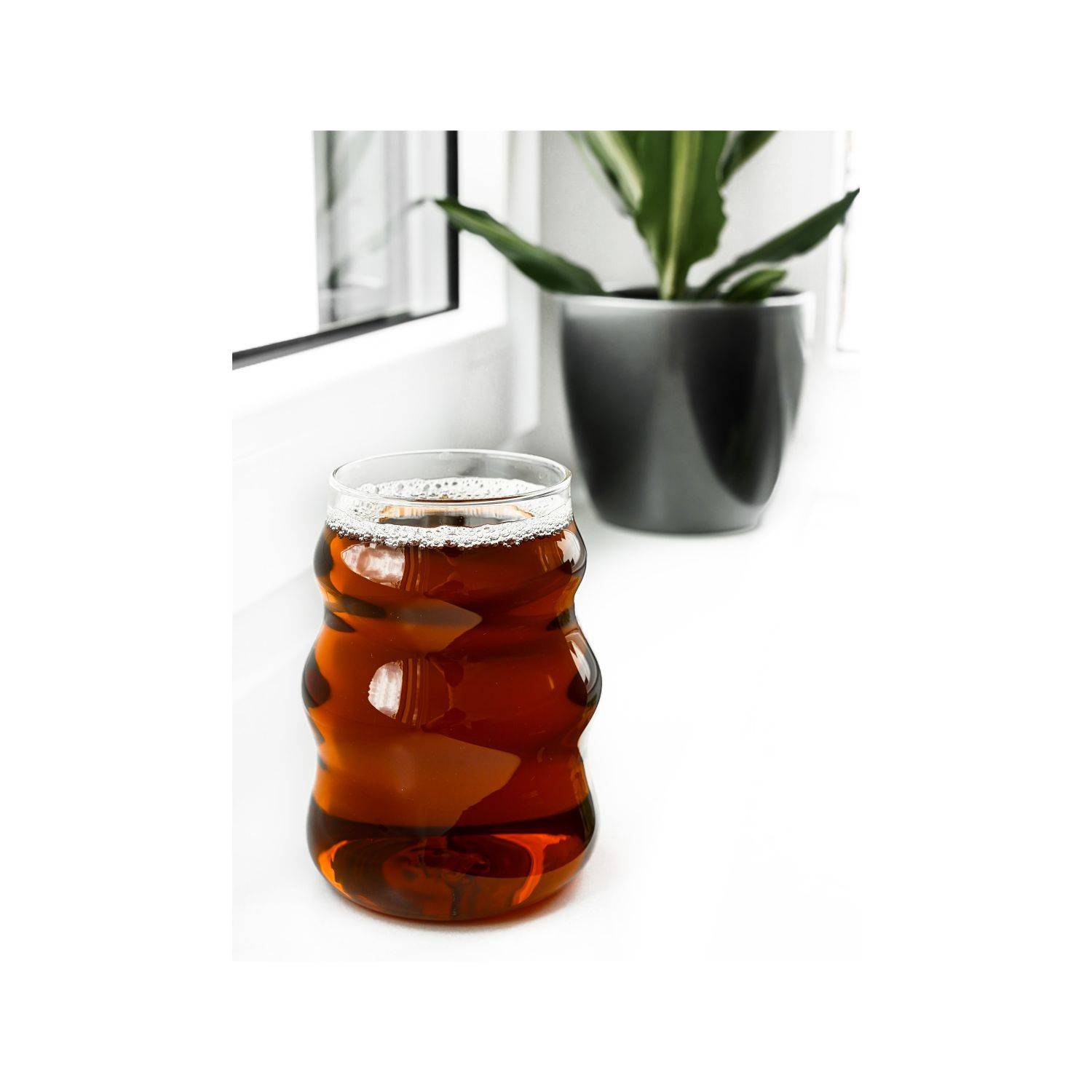 Mulex 12-Teilig Glas Wave Style Gläser Getränkebecher Cocktail- 500 ml