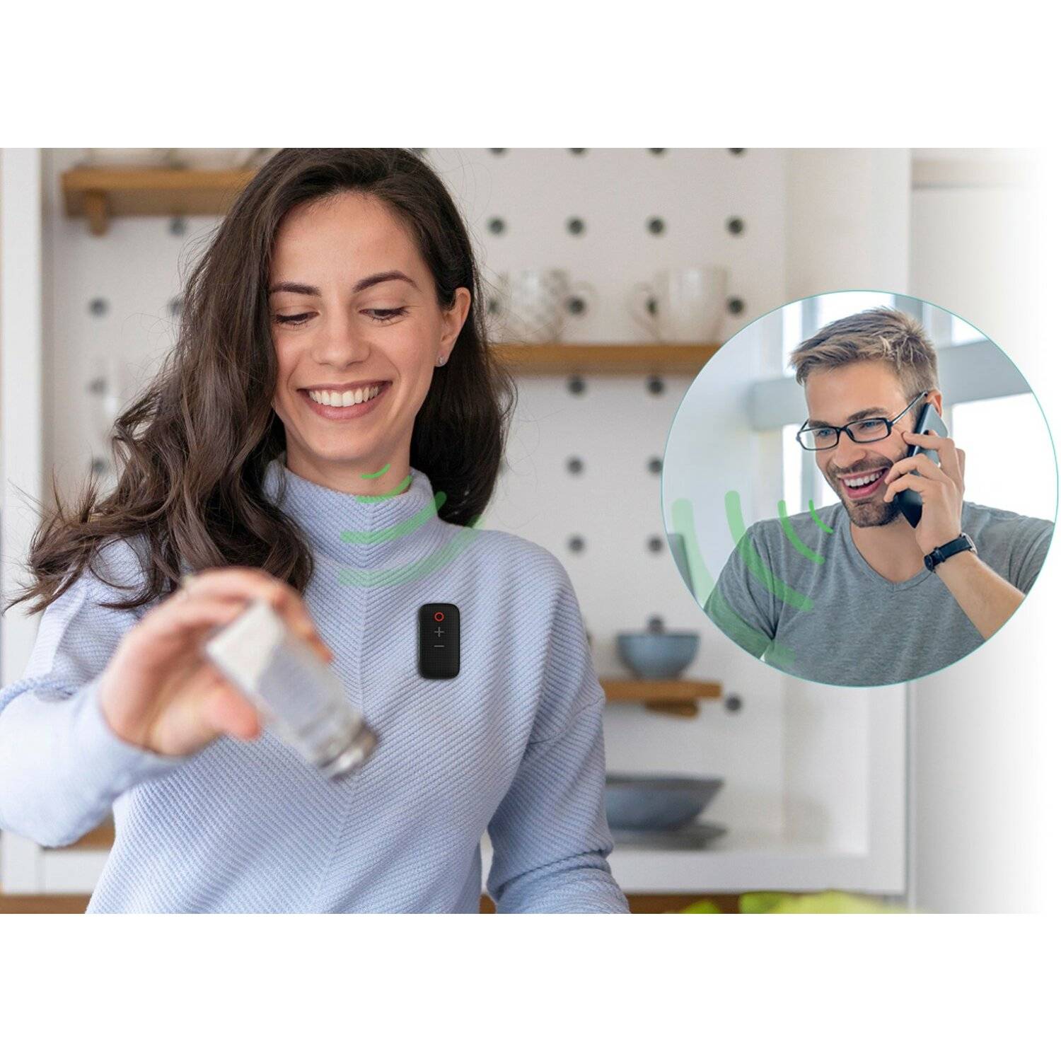 Wearable Speaker Lautsprecher mit Magnetclip Schwarz