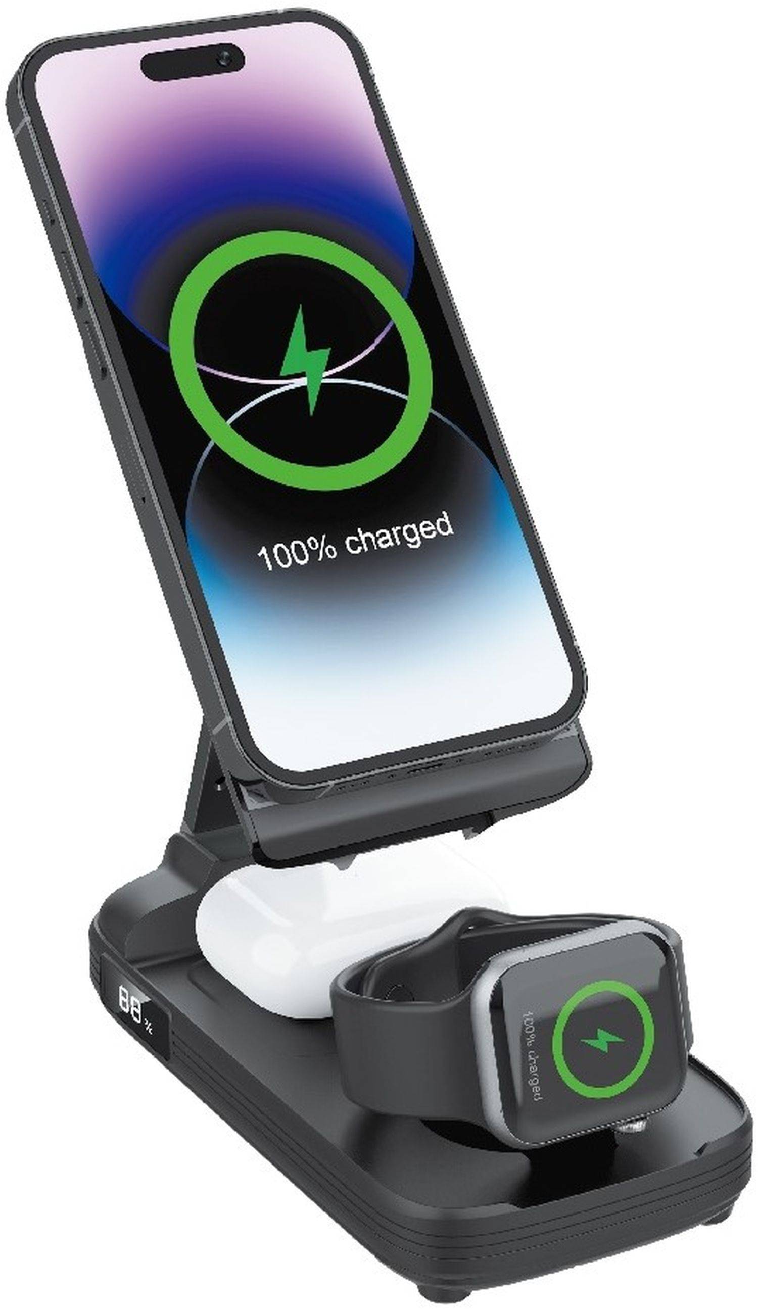 5in1 Magnetische kabellose Powerbank mit Ständer 10000mAh