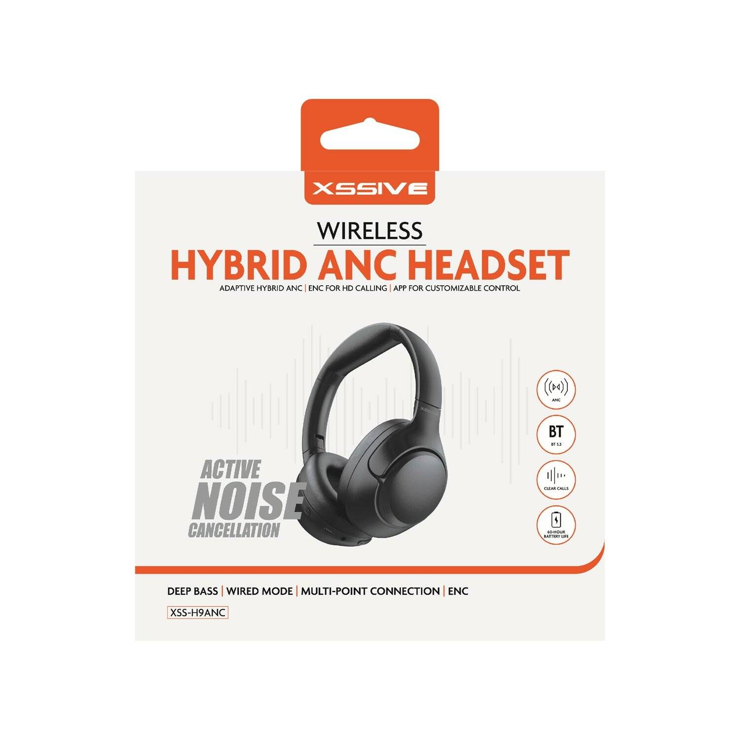 Kabelloses Hybrid-ANC-Headset Kopfhörer