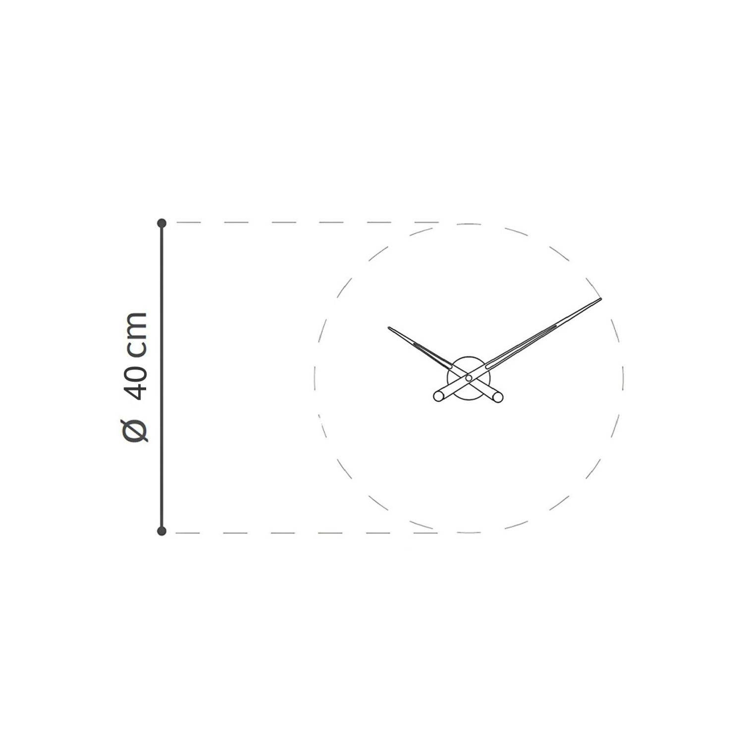 Almina Wanduhr mit Römischen Ziffern mit Marmormuster in Schwarz/Gold 40 cm