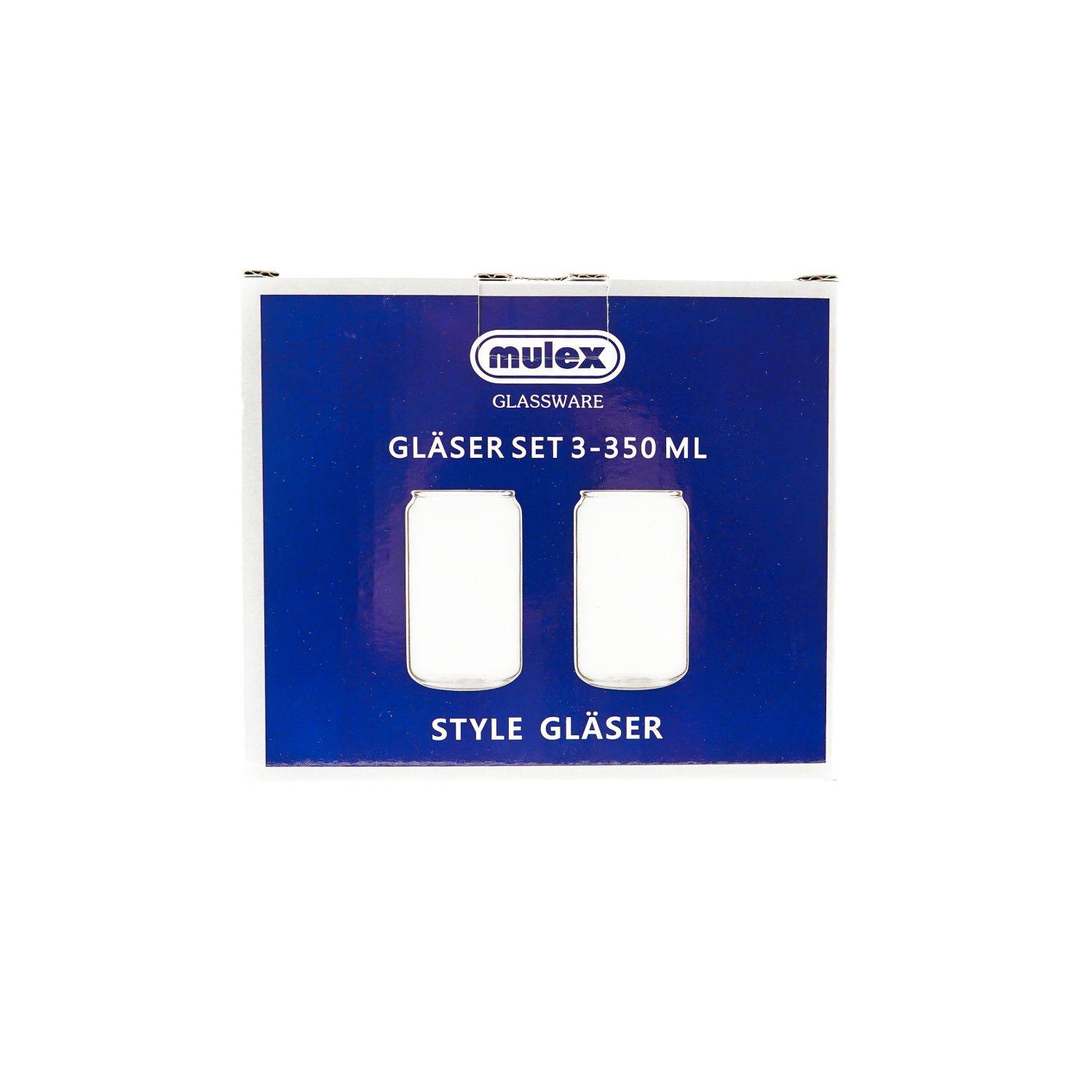 Mulex 2-Teilig 350 ml - Premium Trinkgläser für Eiskaffee, Cocktails - Elegantes Design - Hitzebeständig