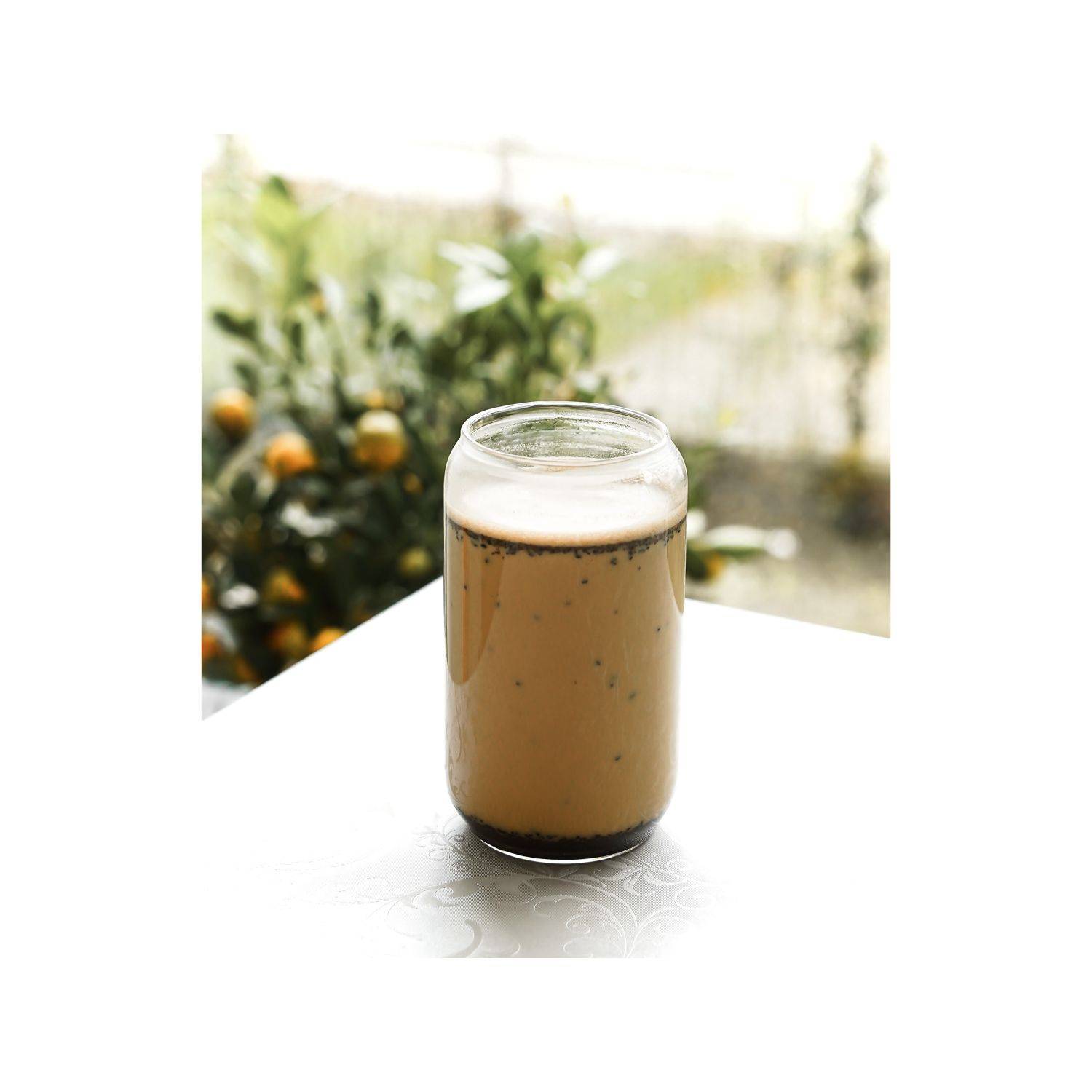 Mulex 4-Teilig 350 ml - Premium Trinkgläser für Eiskaffee, Cocktails - Elegantes Design - Hitzebeständig