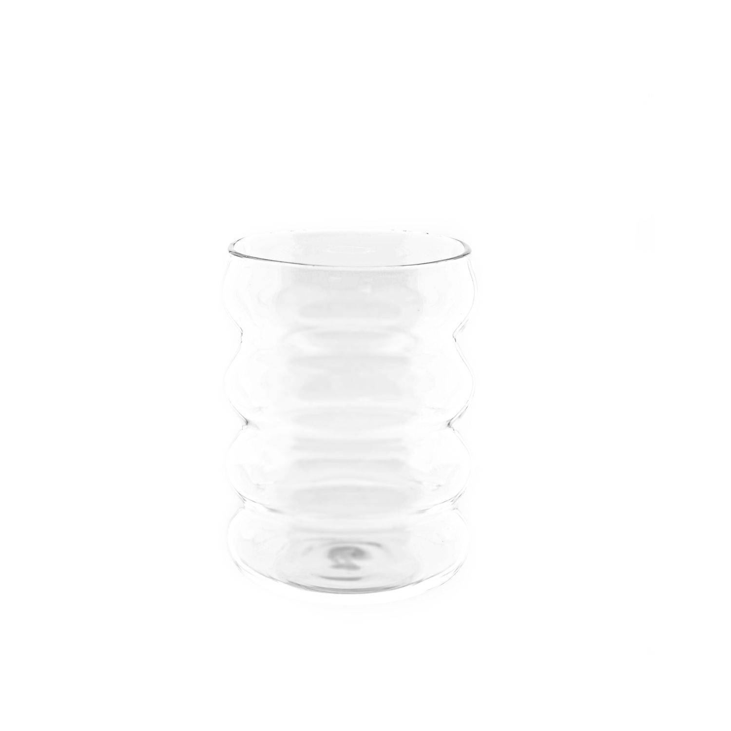 Mulex 12-Teilig Glas Wave Getränkebecher Cocktail Kaffeegläser - 300 ml