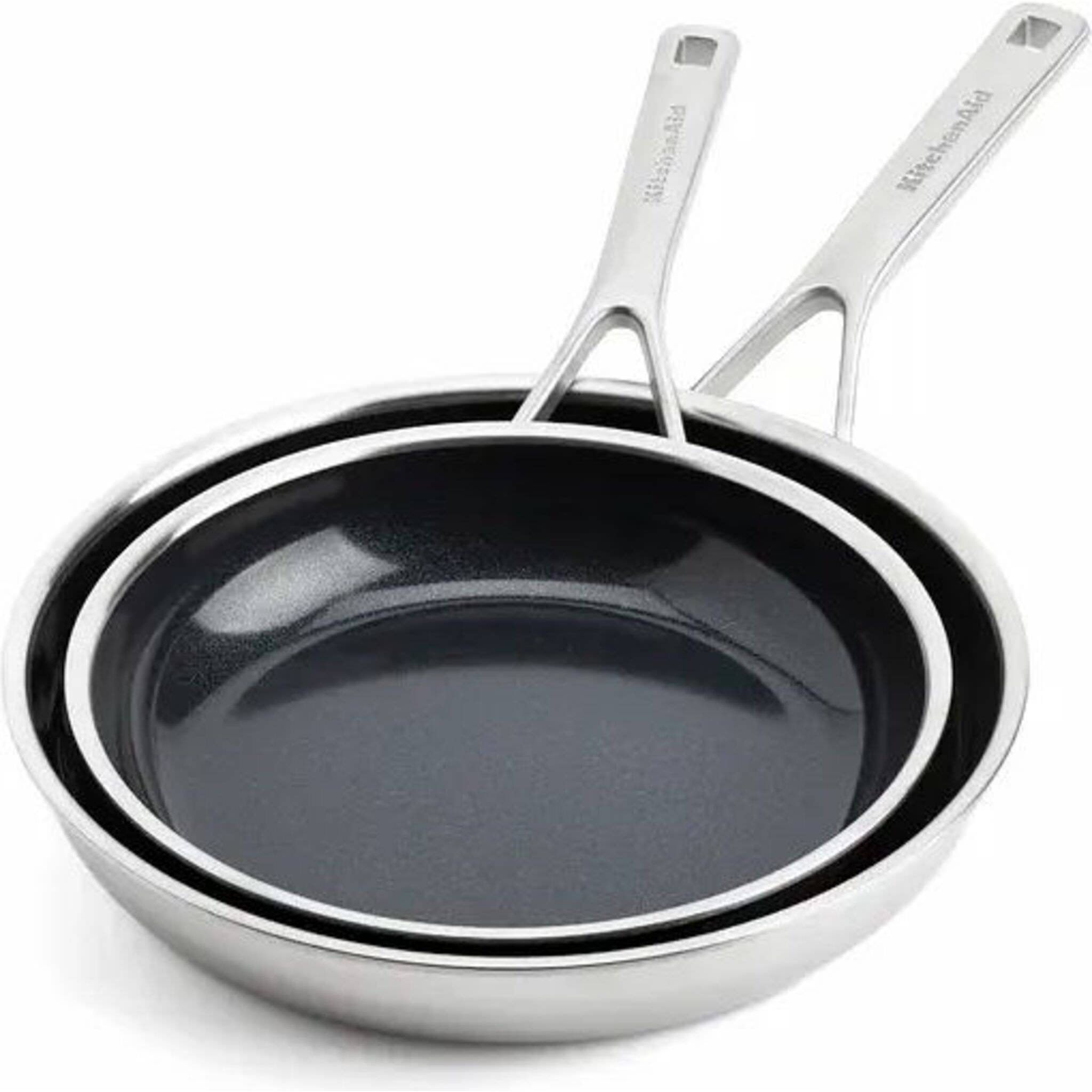 KitchenAid Pfannenset Bratpfanne Multiply 24/28 cm Chrom 2 Stk.
