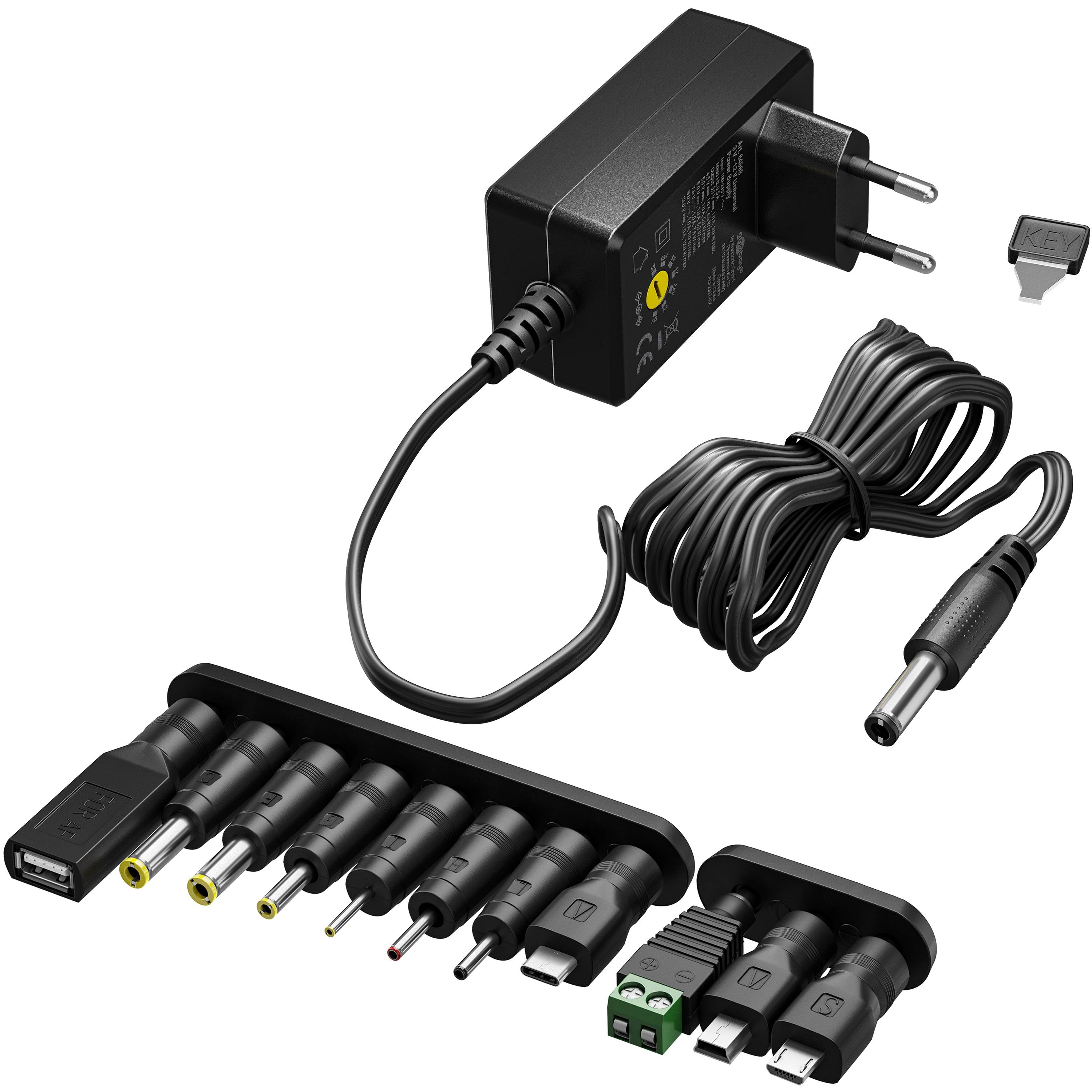 GOOBAY Universal-Netzteil 65592, 3-12V, 3,6W, mit 11 Adaptern