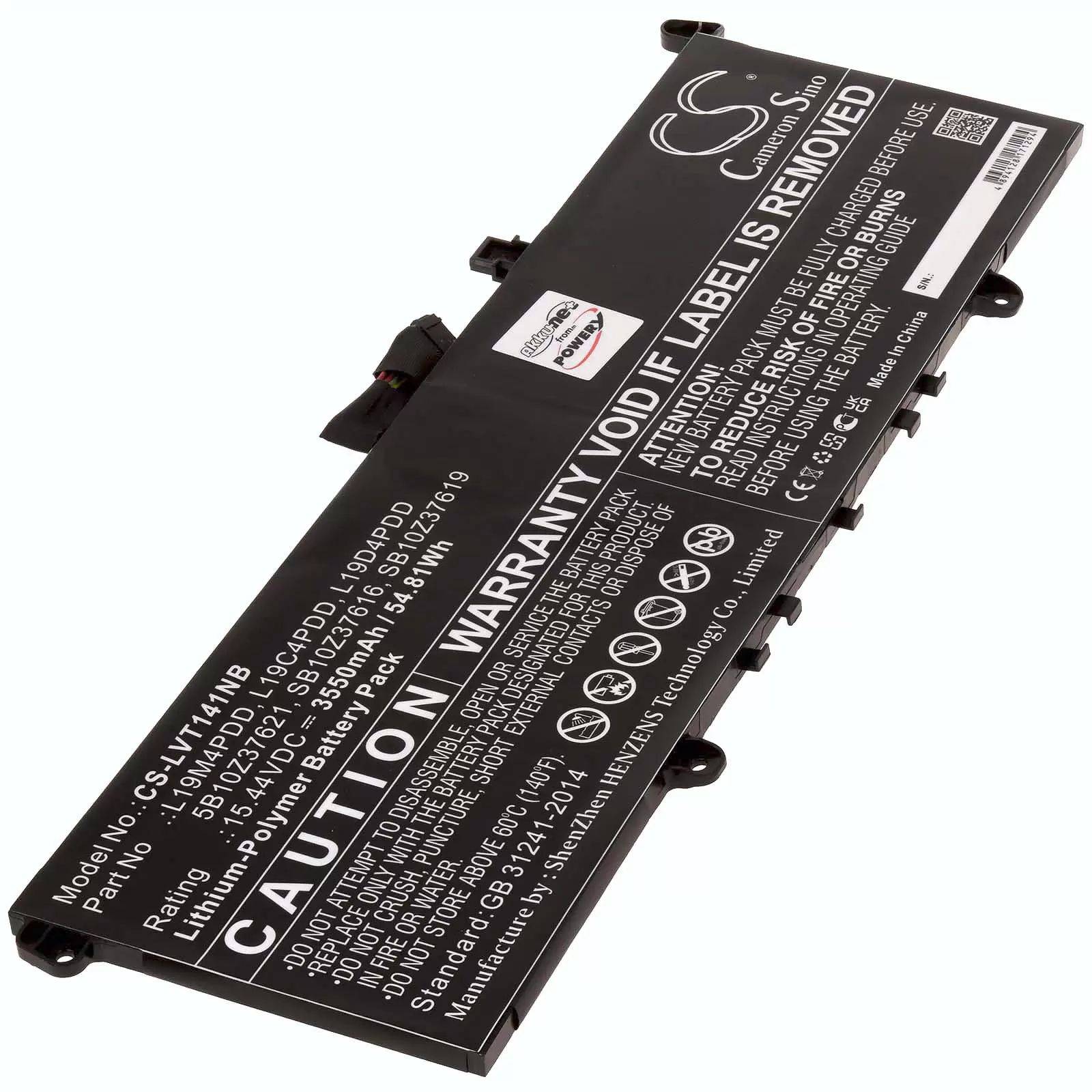 Akku passend für Laptop Lenovo ThinkBook 14s G2 ITL-20VA0005AU, Typ L19C4PDD - 15,44V - 3550 mAh