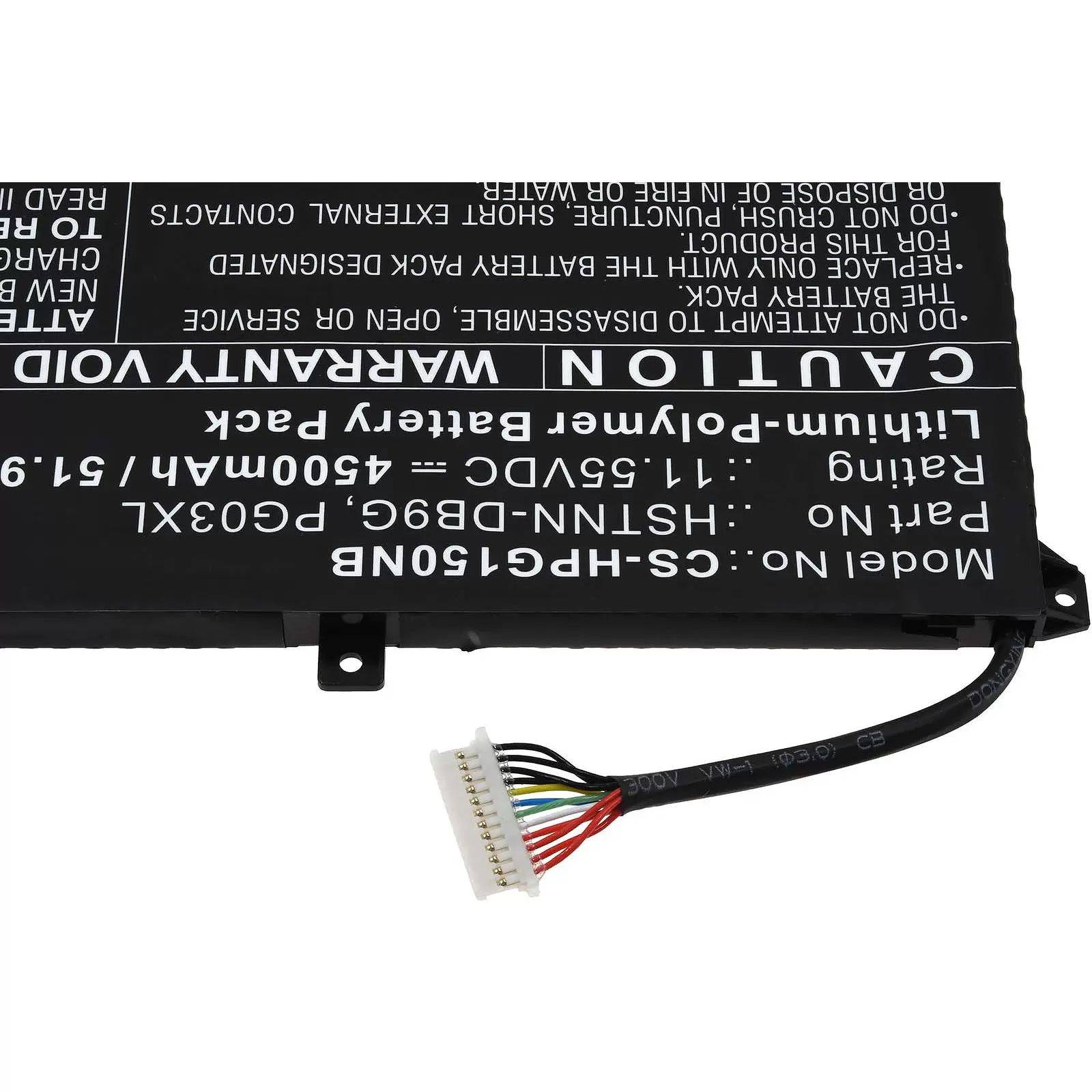 Akku passend für Laptop HP Pavilion Gaming 15/ Typ HSTNN-DB9G / PG03XL(Bauform genau beachten!) - 11,55V - 4500 mAh